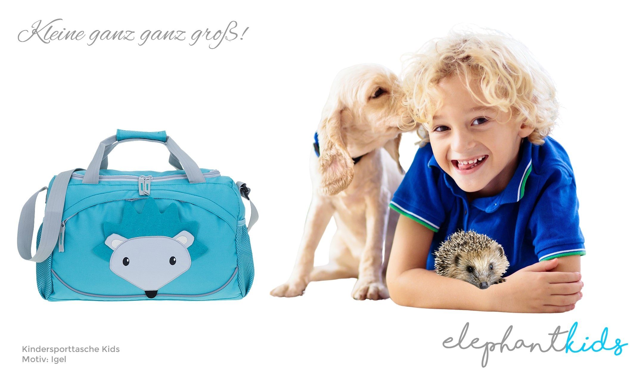 ELEPHANT Sporttasche Kids Kindersporttasche klein 38 cm Tiere, Kinder Tasche Turntasche Tiere
