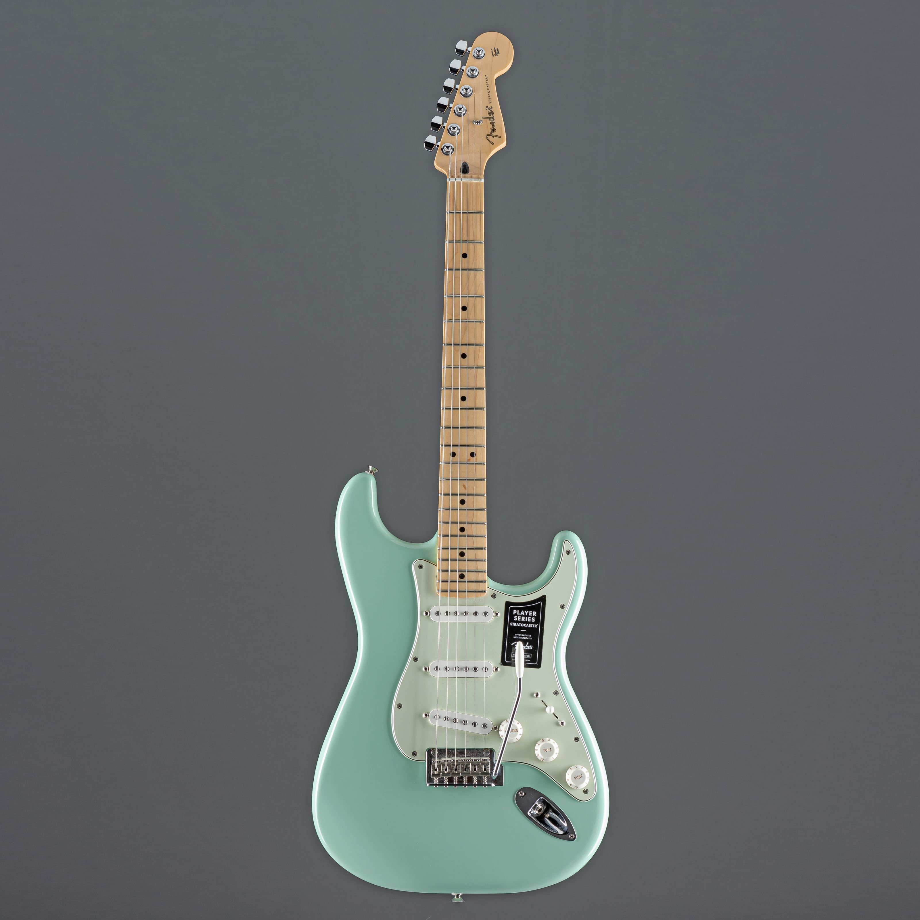 Fender E-Gitarre, E-Gitarren, ST-Modelle, Player Stratocaster MN Surf Green - E-Gitarre