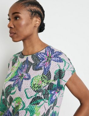 GERRY WEBER Shirttop Floral gemustertes Shirt mit Ausbrenner-Qualität