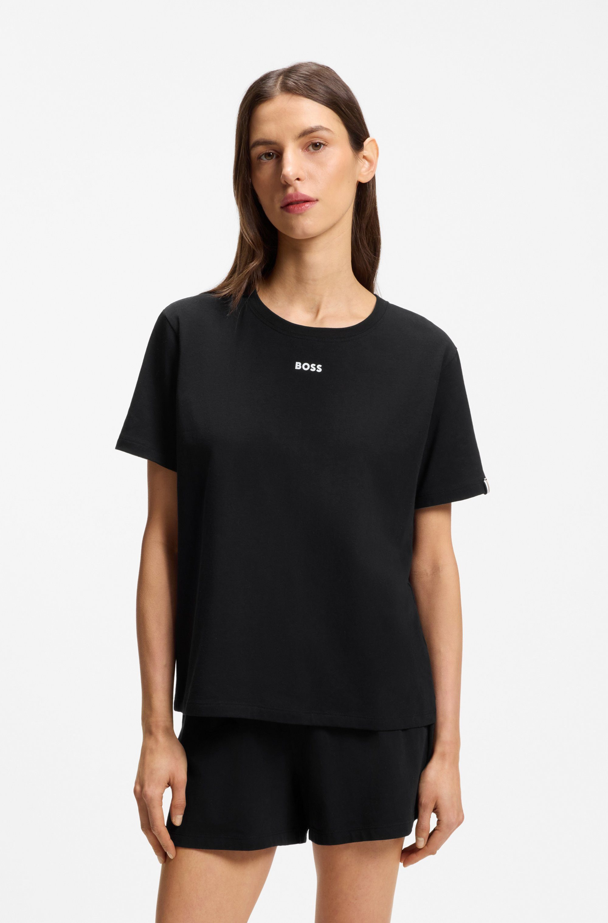 BOSS T-Shirt CI_T-Shirt mit BOSS Logo-Schriftzug & Label