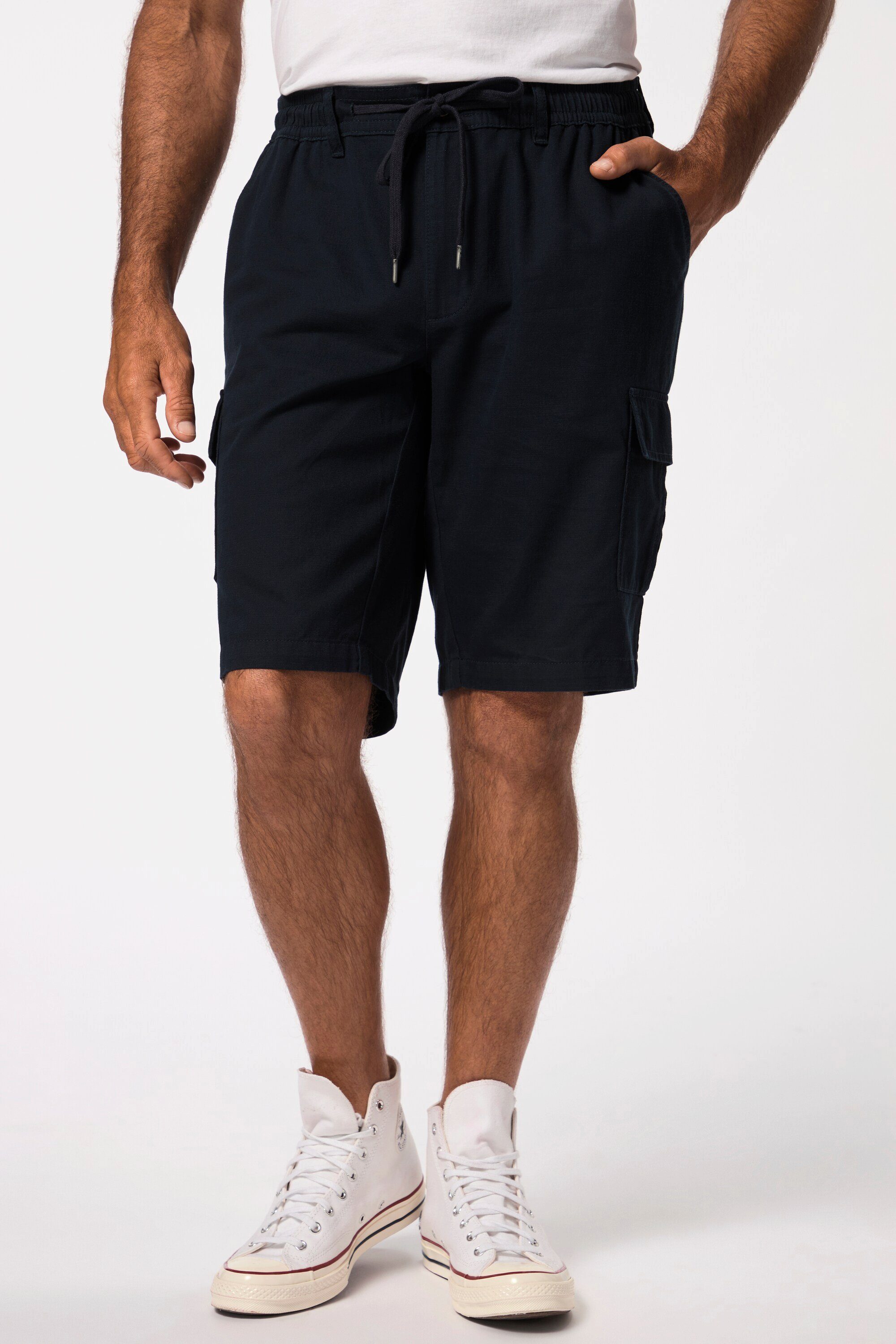 JP1880 Bermudas Bermuda Leinenoptik Cargotaschen Elastikbund günstig online kaufen