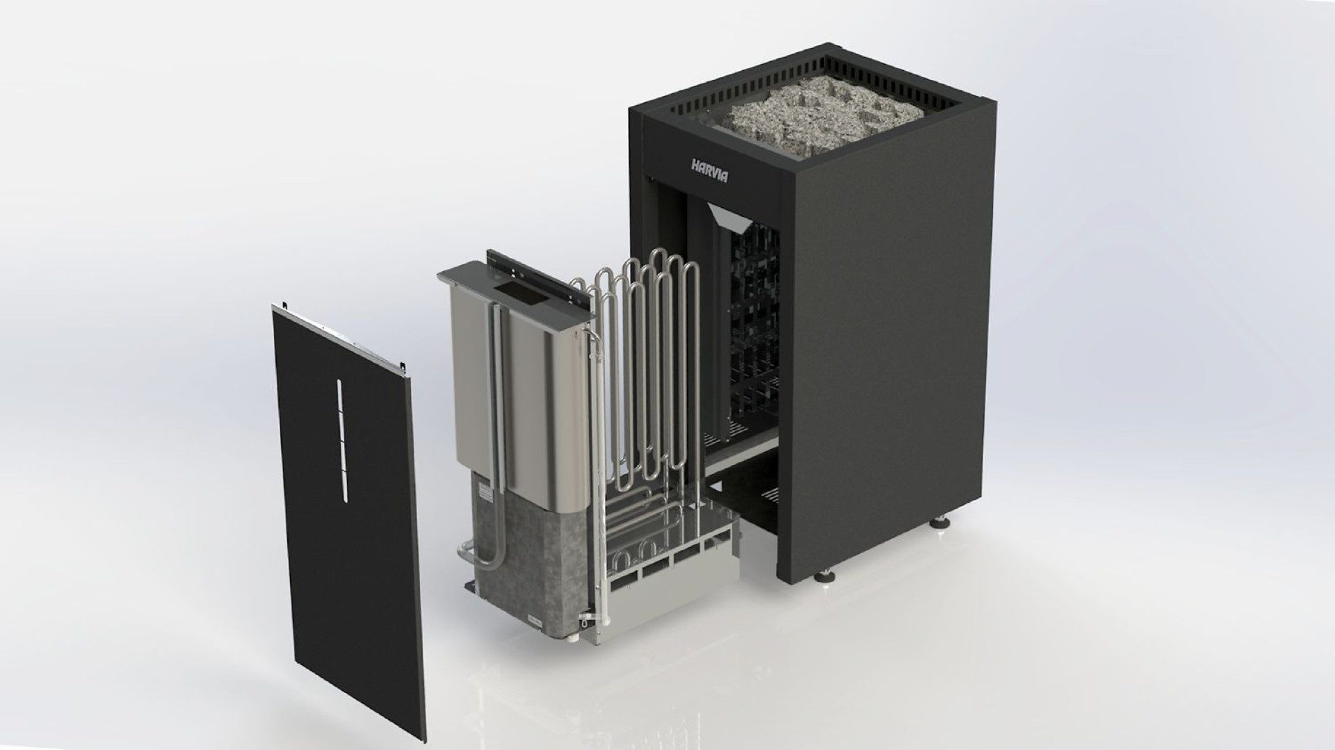 HARVIA Bio-Saunaofen Harvia Saunaofen Virta Combi Automatik 9,0 kW, 9 kW, externe Steuerung, Automatik-Kombiofen mit Verdampfer für 8 - 14 m³