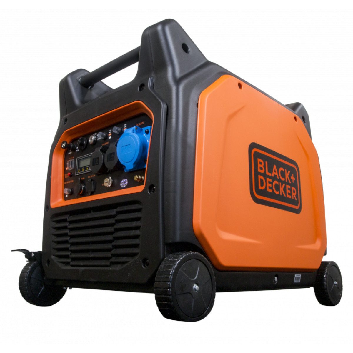 Black + Decker Stromgenerator Black + Decker Inverter Stromaggregat Benzin 6500 Watt BXGNi6500, 6,50 in kW, 100% Kupfer