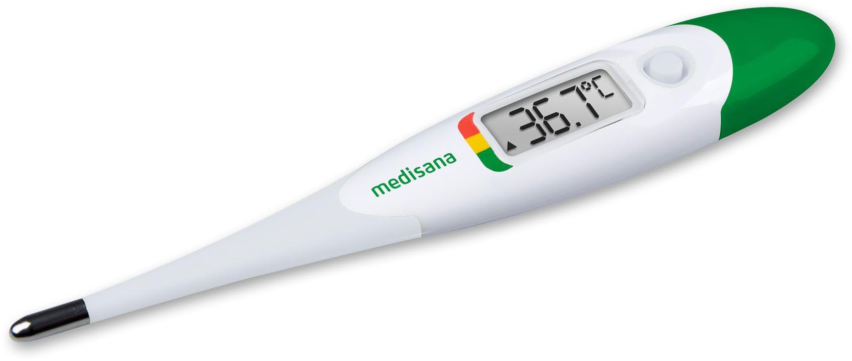 medisana Fieberthermometer TM 705, orale, axillare, rektale Messung mit flexibler Spitze, Ampelfarbskala