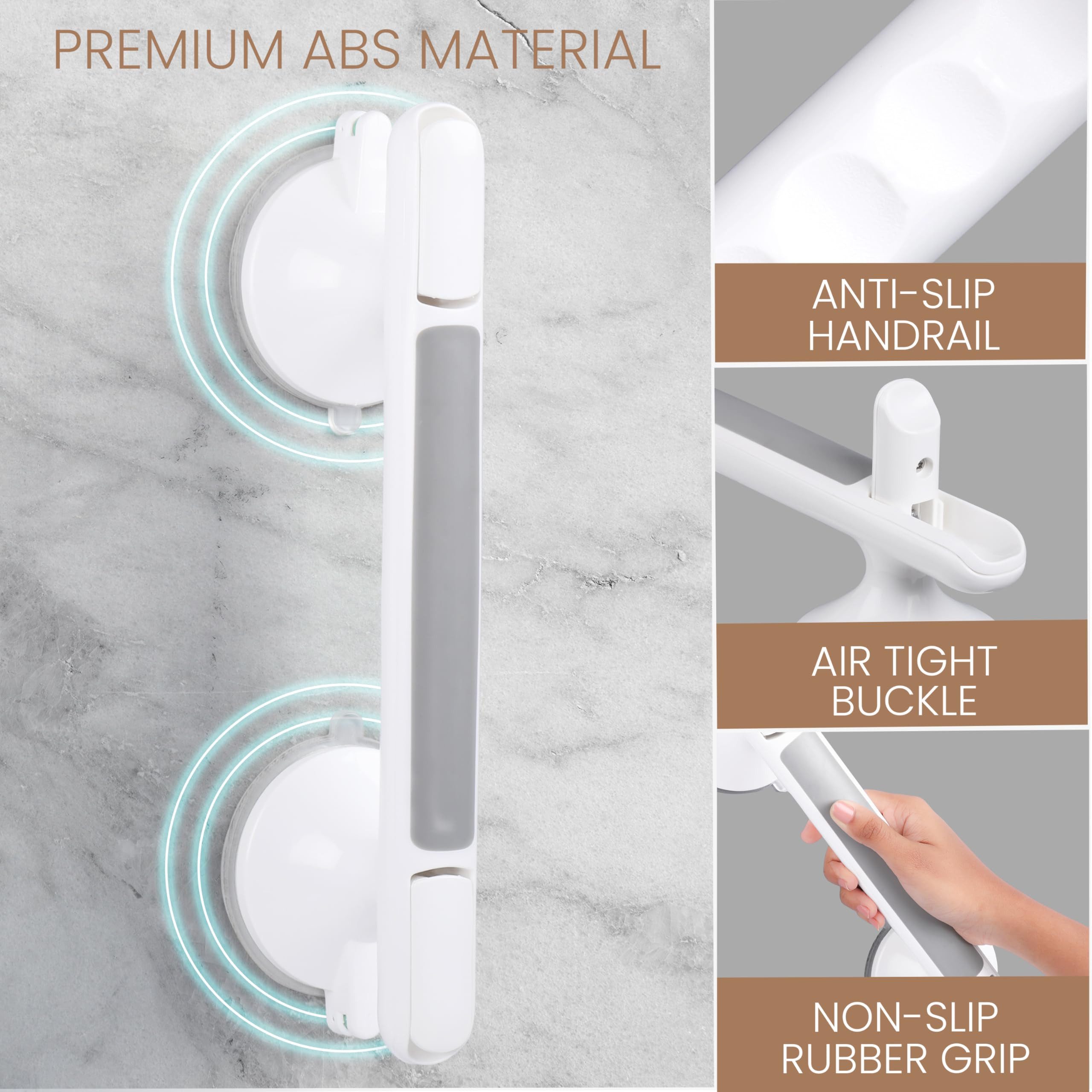 Belle Vous Handlauf Belle Vous Badezimmergriff mit Saugnäpfen - Haltegriff günstig online kaufen