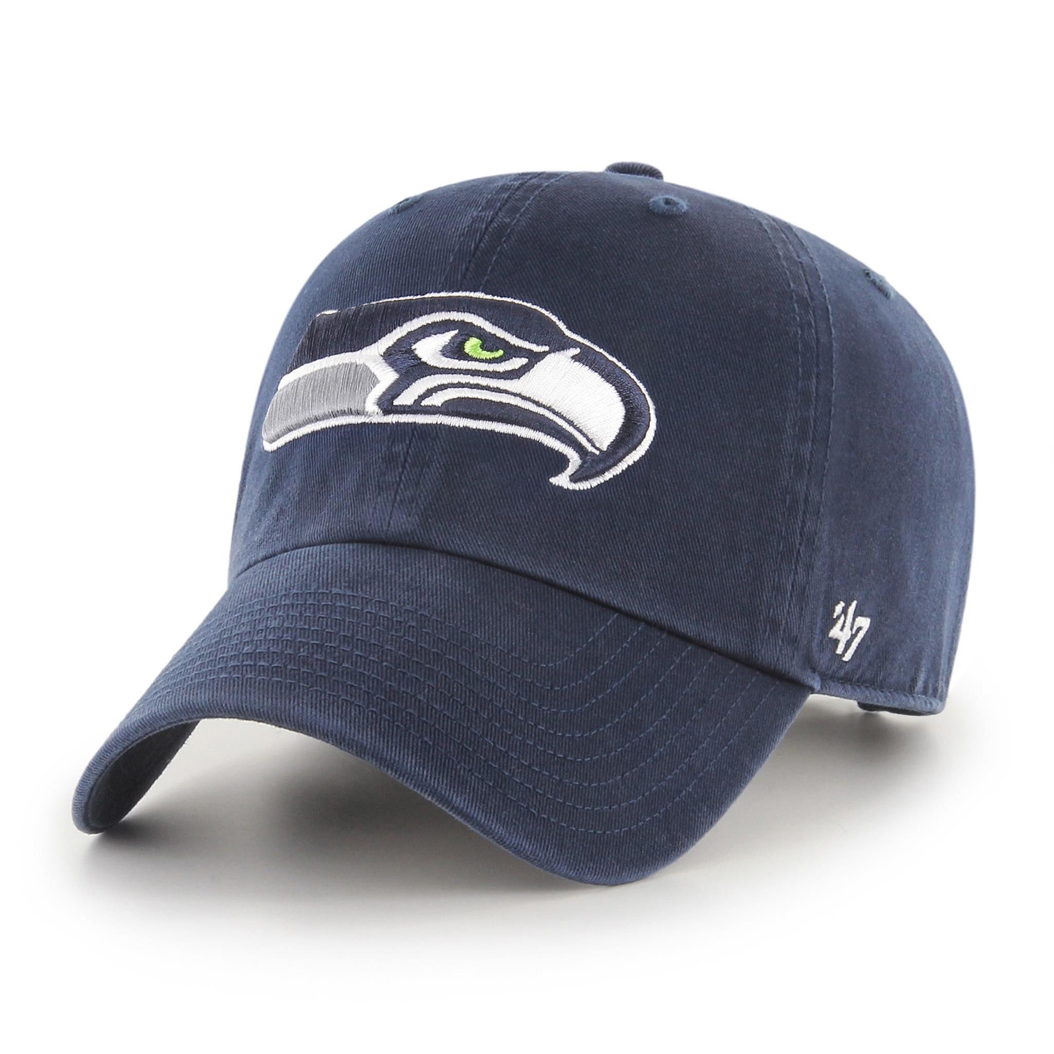 '47 Brand Baseball Cap '47 Brand NFL Cap Seattle Seahawks '47 CLEAN UP Navy 2 (Basecap, Basecap, Clean Up Cap) Used-Look (Garment Wash)