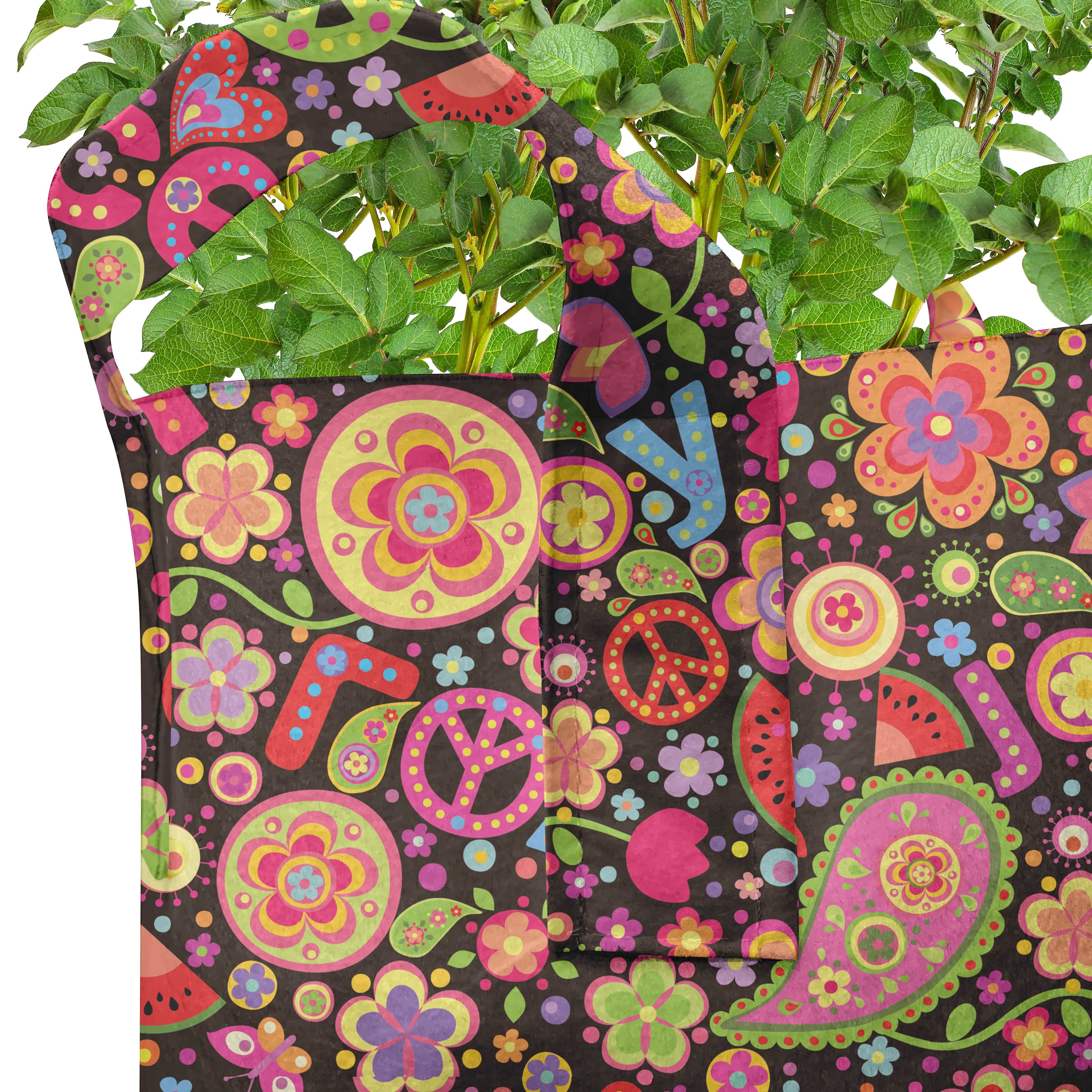 Abakuhaus Pflanzkübel hochleistungsfähig Stofftöpfe toll Pflanzen, Griffen für mit Hippie-Paisley-Blätter