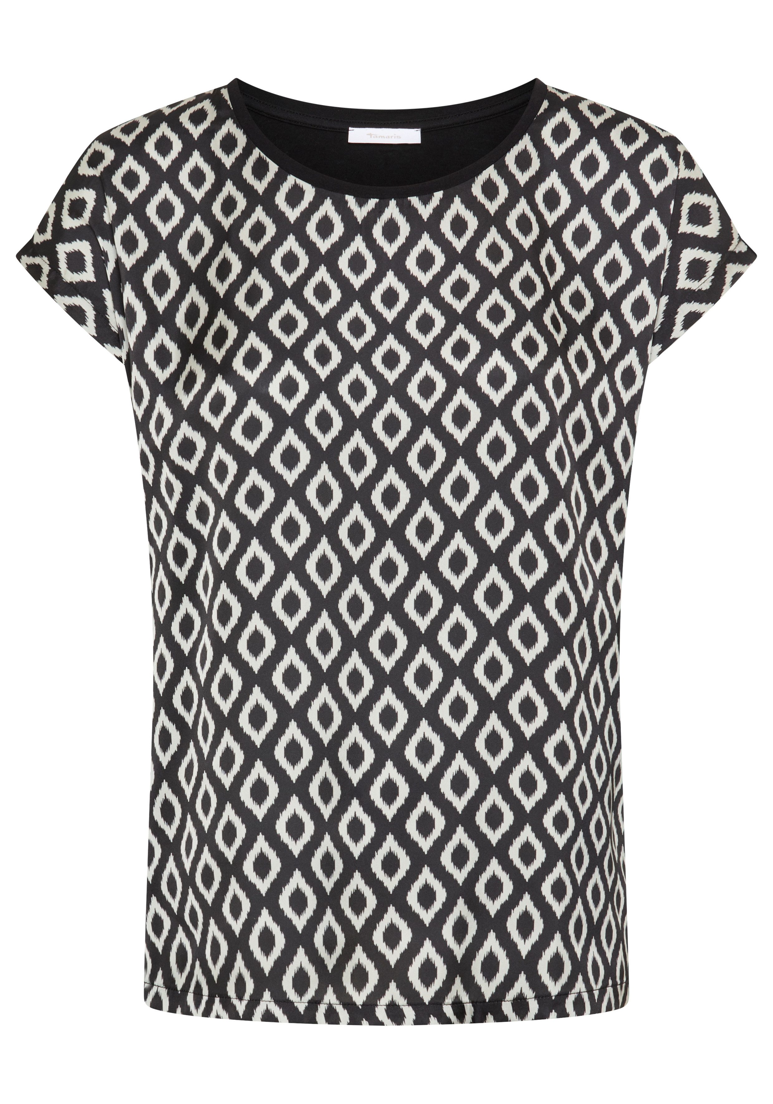 Shirtbluse mit Allover-Print, aus angenehmer Viskosemischung