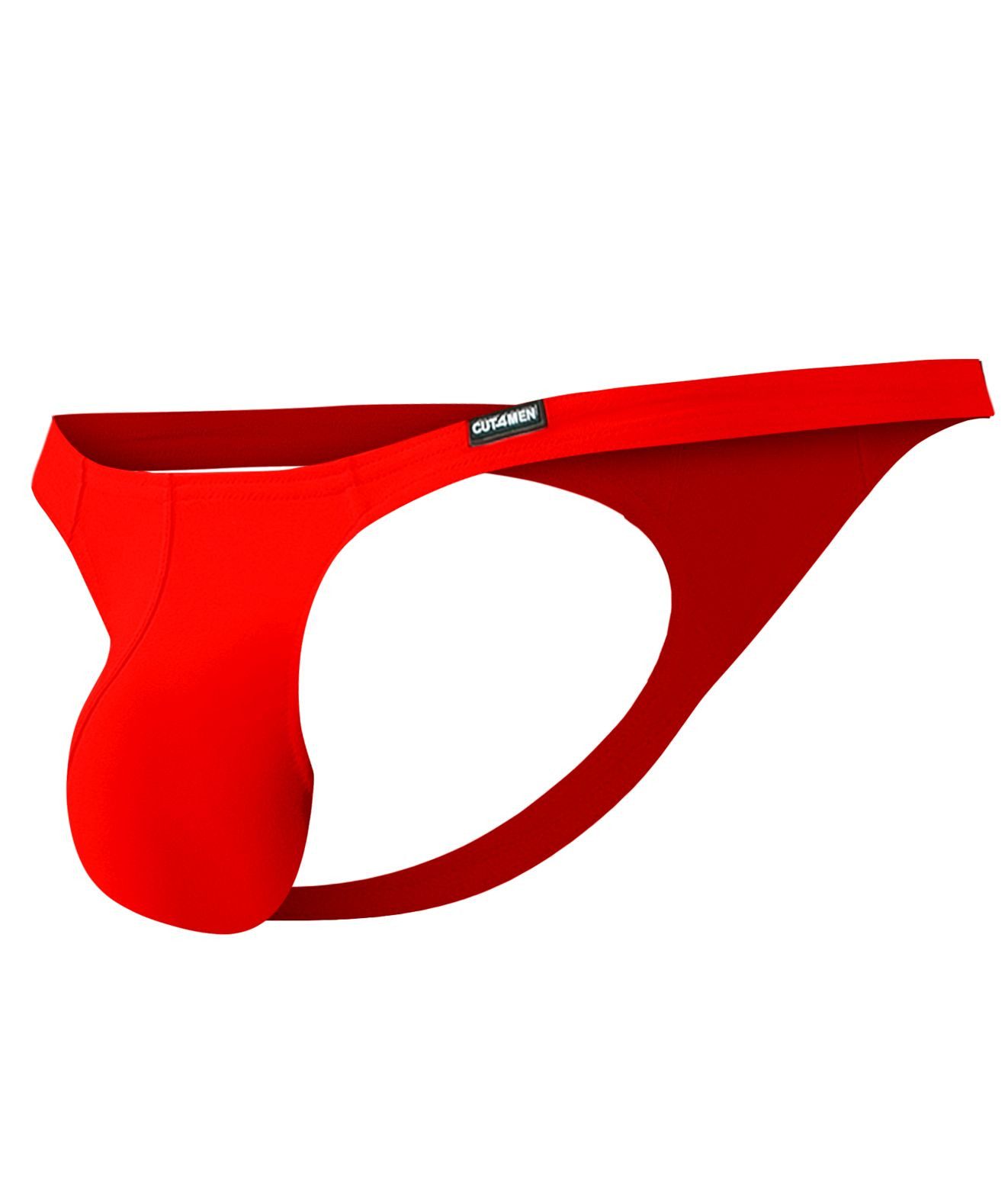 CUT4MEN String Roter Herren Brazilian Thong String Neon durchsichtiges Netzmaterial k