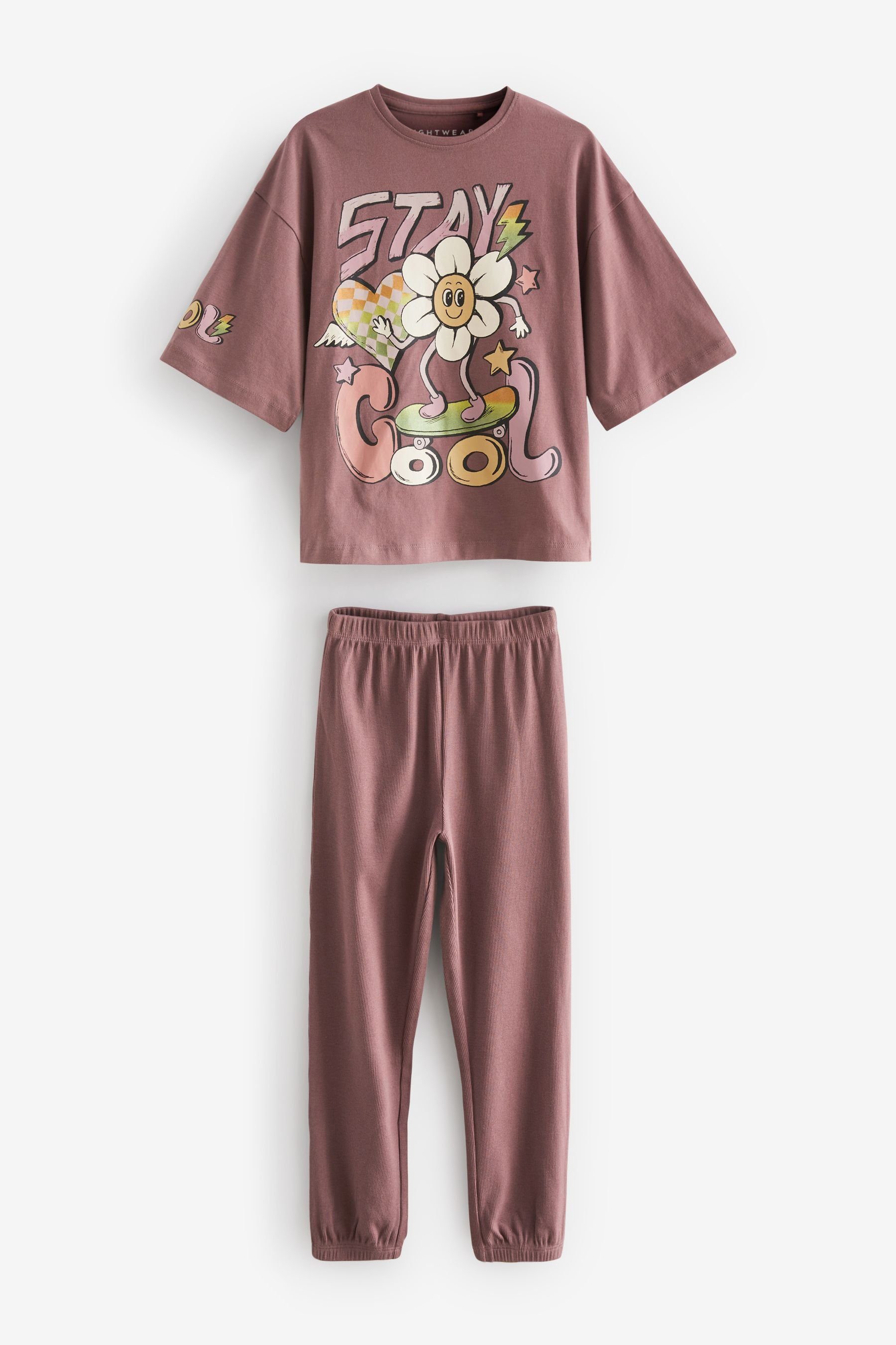 Next Pyjama Pyjamas mit (2 Grafikmuster Jogginghose tlg)