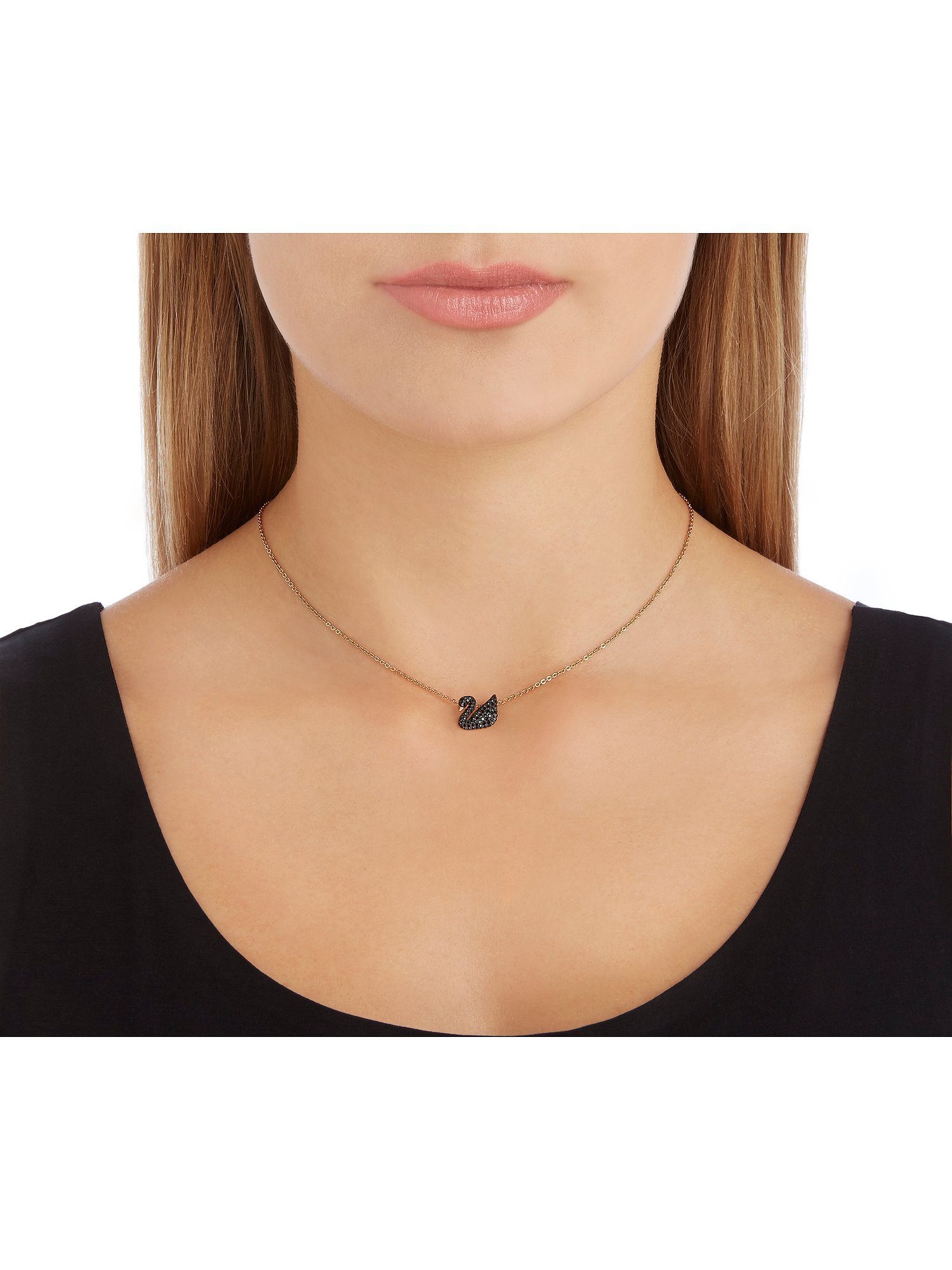 Swarovski Collier Swarovski Damen-Kette Metall Swarovski-Kristall