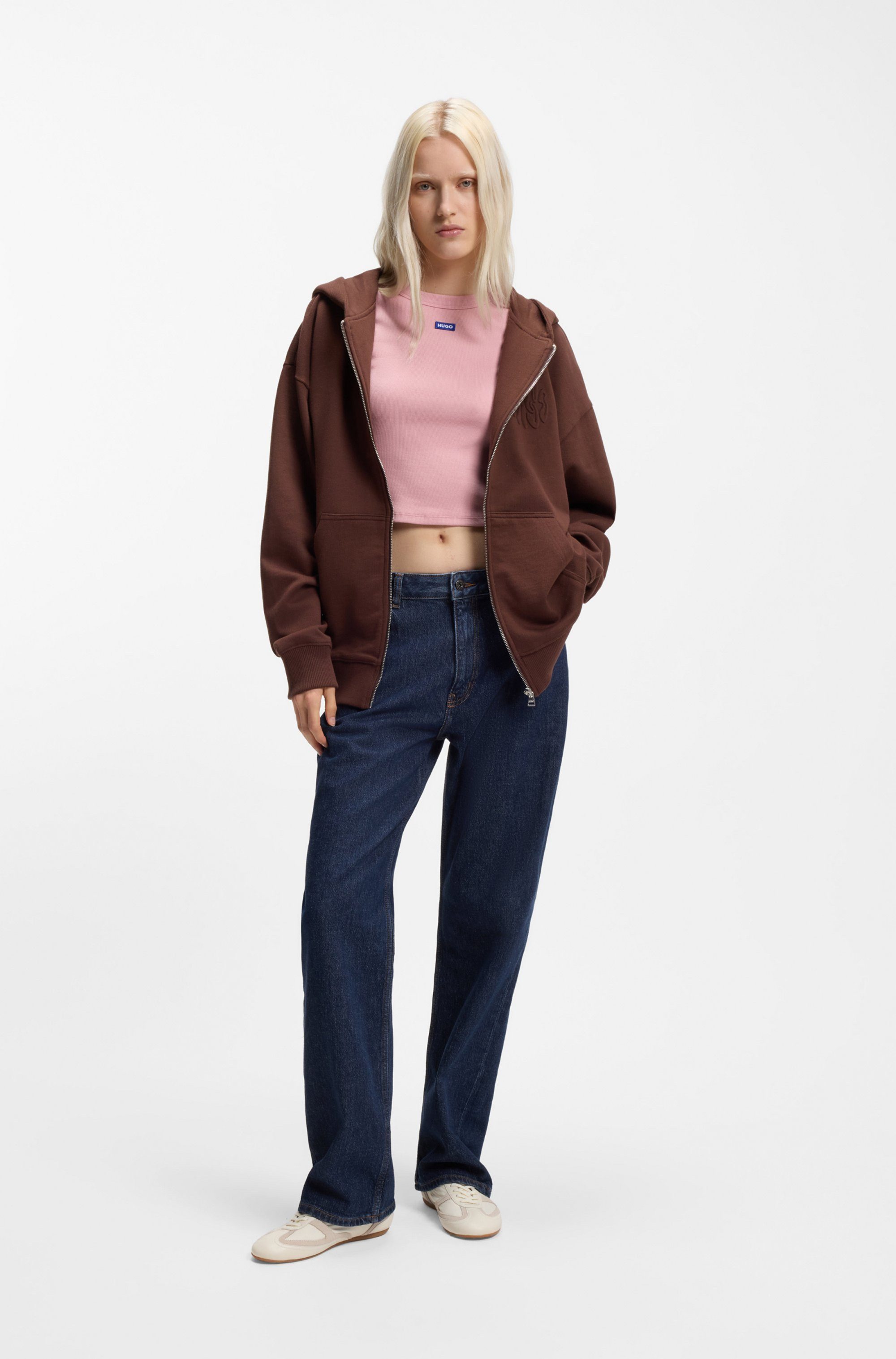 HUGO Straight-Jeans Elyah mit extra Länge, Mid Rise