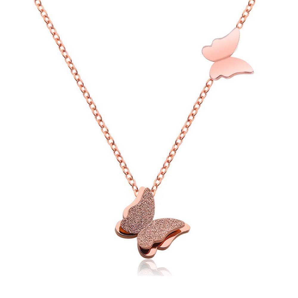Kim Johanson Kette mit Anhänger Schmetterling, aus Edelstahl günstig online kaufen