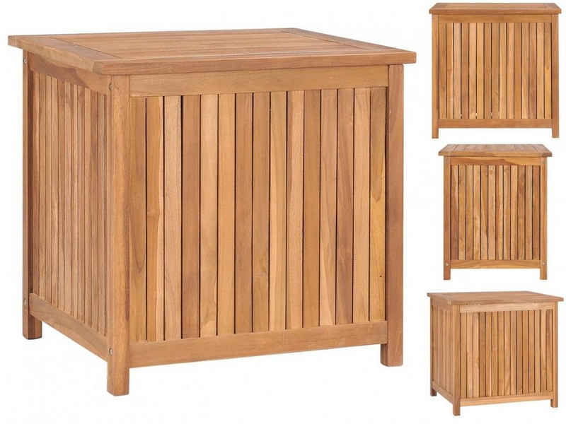 vidaXL Auflagenbox Kissenbox Auflagenbox Gartenbox 60x50x58 cm Massivholz Teak Holz