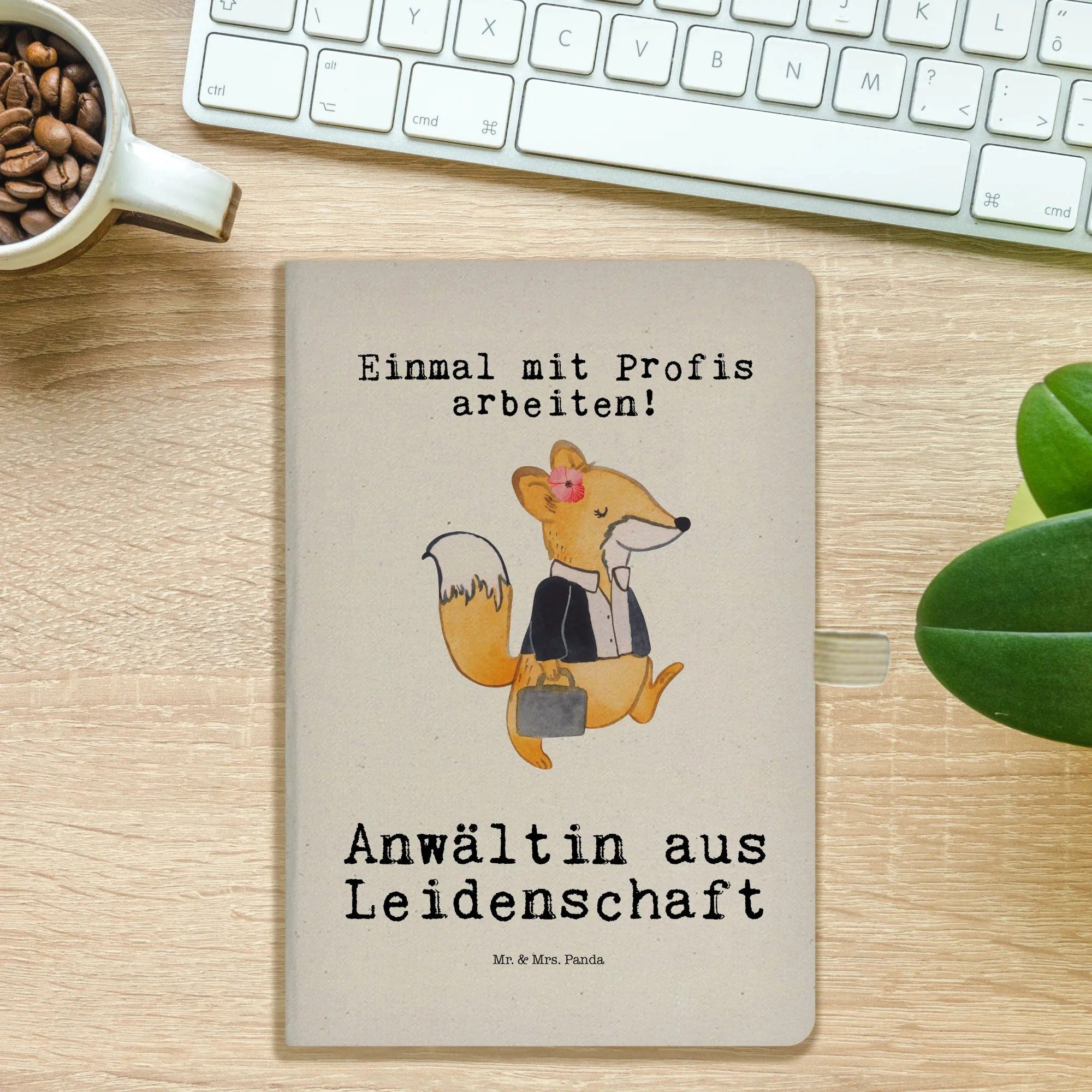 Thumbnail - Mr. & Mrs. Panda Notizbuch Anwältin Leidenschaft - Transparent - Geschenk, Anwaltskanzlei, Schre Mr. & Mrs. Panda, Hochw...
