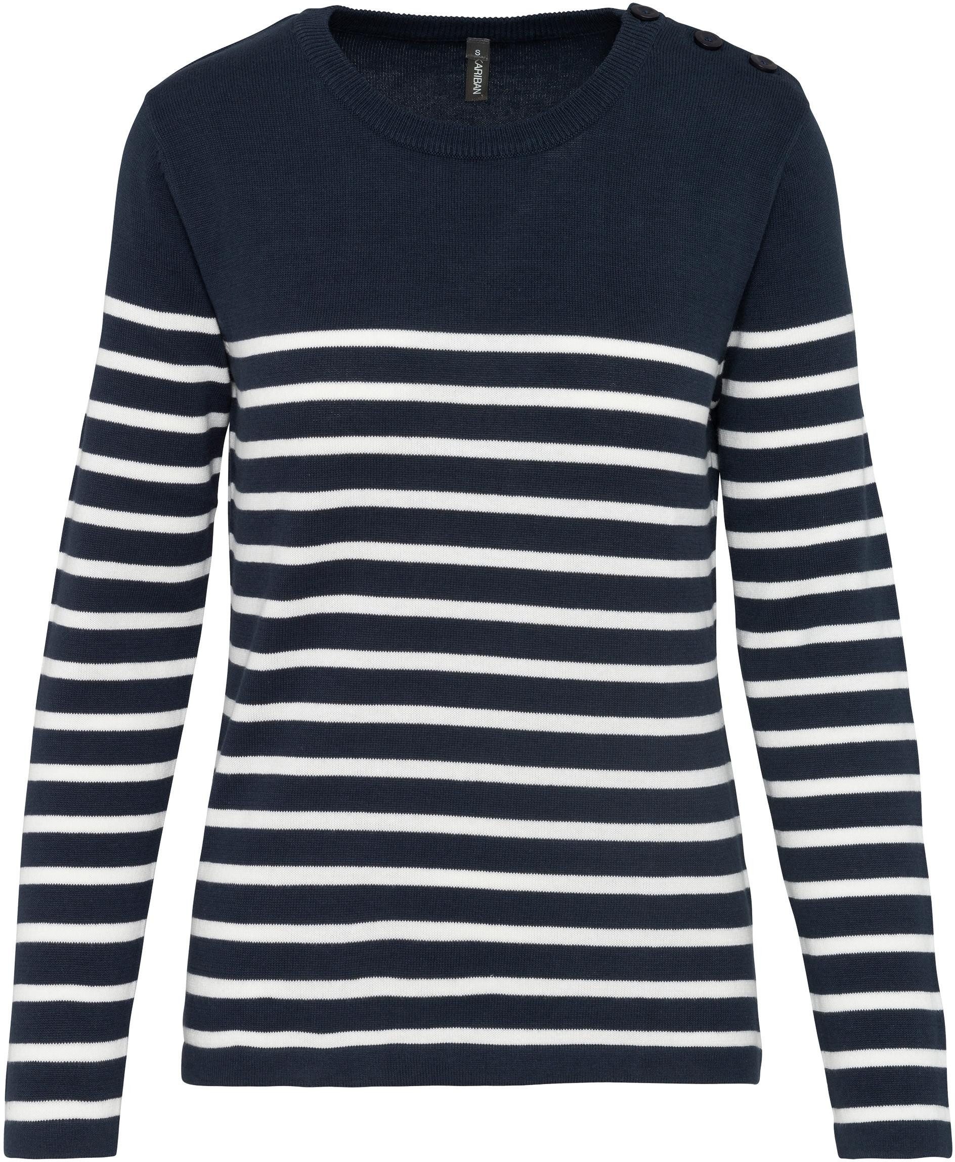 Kariban Sweatshirt Damenpullover im Marine-Stil