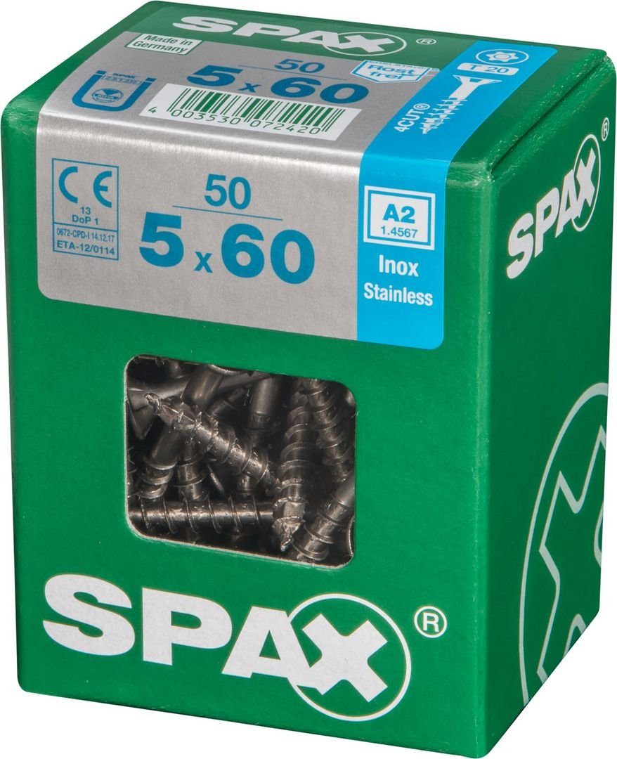 SPAX Holzbauschraube Spax Universalschrauben 5.0 20 TX x 60 Senkkopf mm