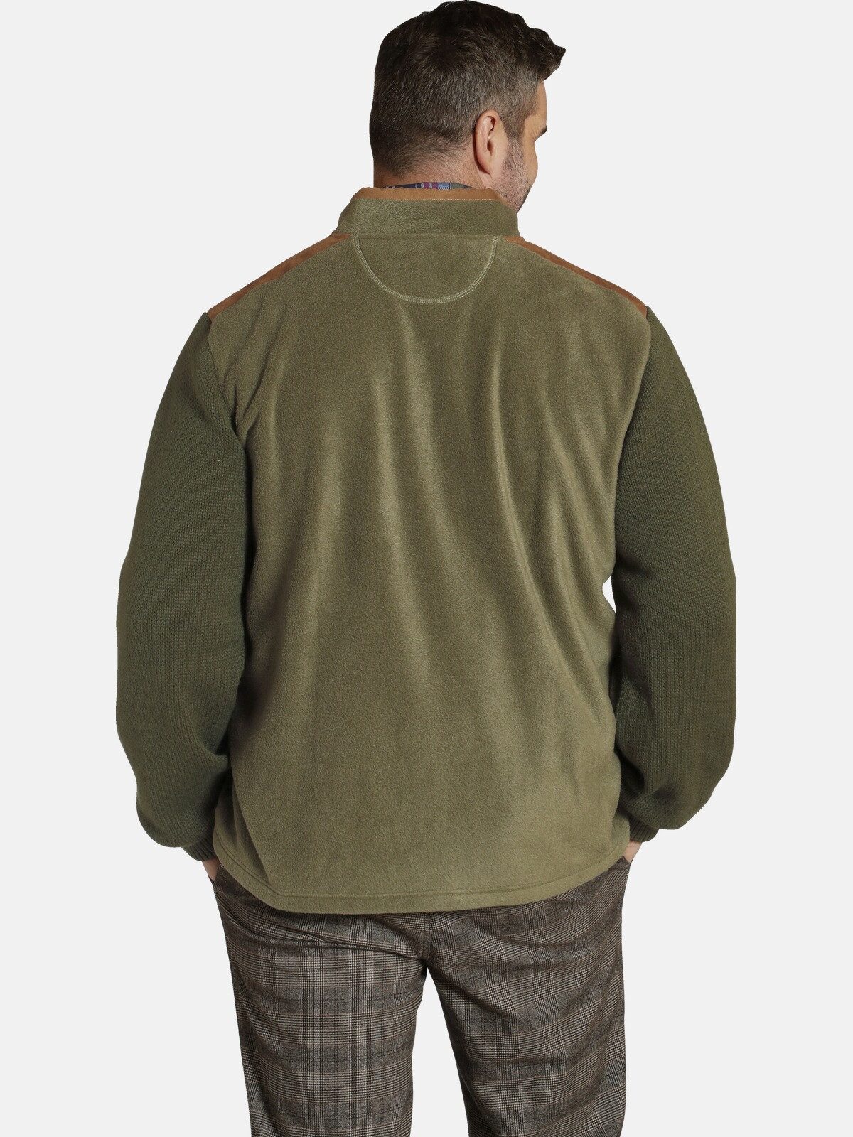 Charles Colby Strickjacke DUKE DEREN in Wildleder-Optik günstig online kaufen