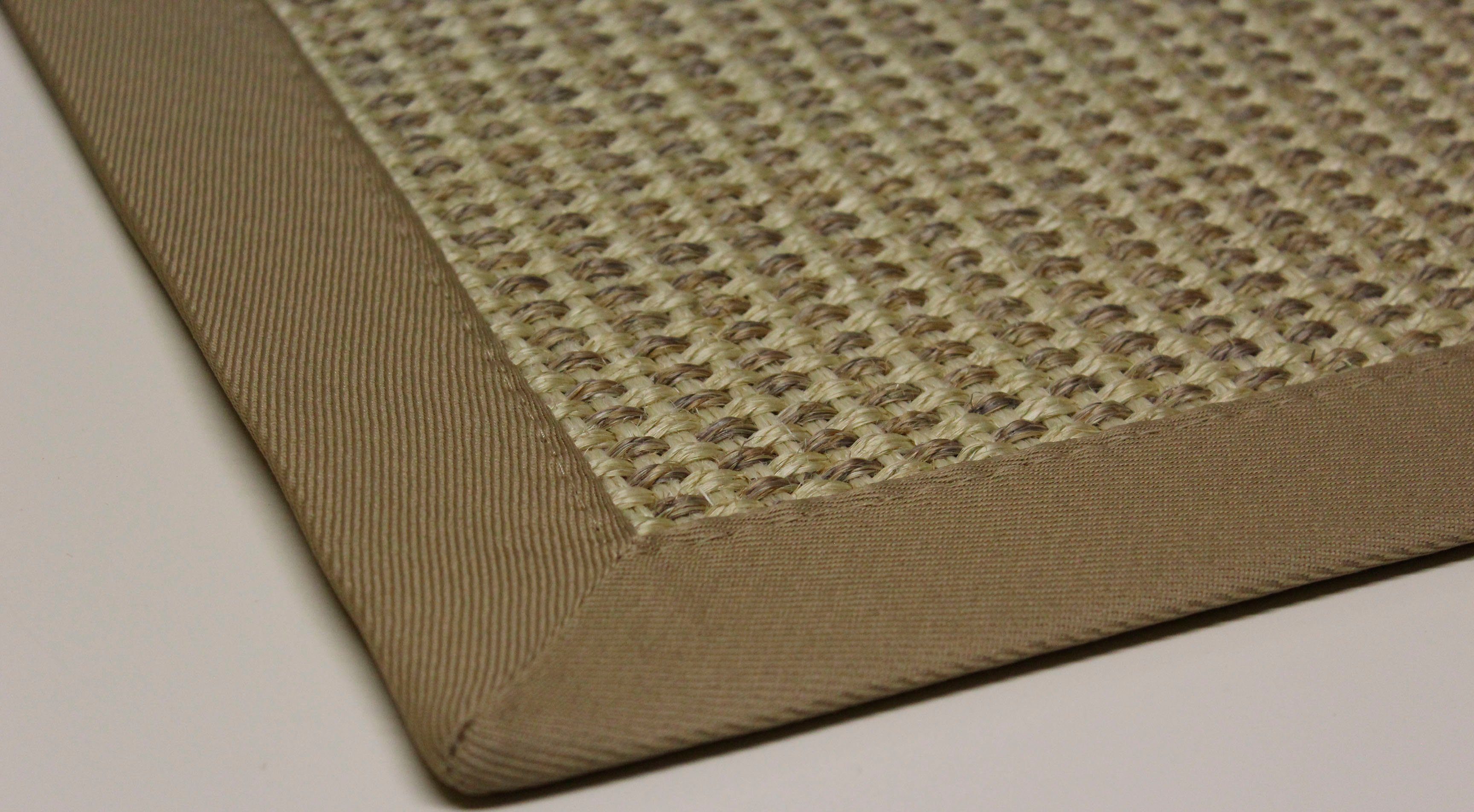 Dekowe Sisalteppich Brasil, rechteckig, Höhe: 6 mm, Flachgewebe, Obermaterial: 100% Sisal, mit Bordüre, Wohnzimmer