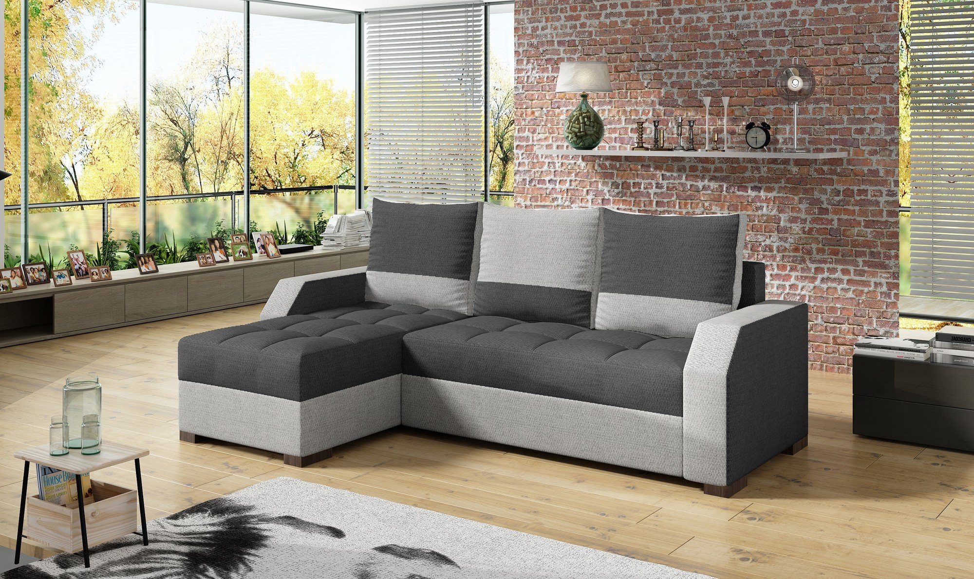 MOEBLO Ecksofa LORIS, Eckcouch mit Schlaffunktion günstig online kaufen