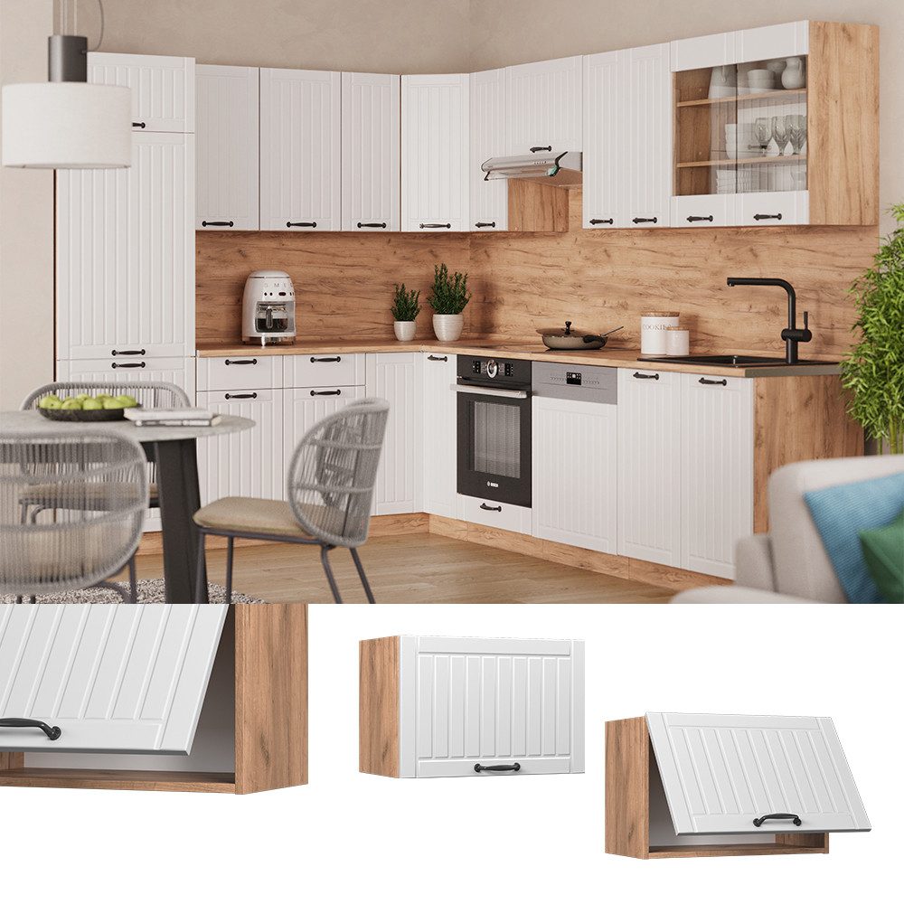 Vicco Hängeschrank Fame-Line, Weiß Landhaus/Goldkraft Eiche, günstig online kaufen