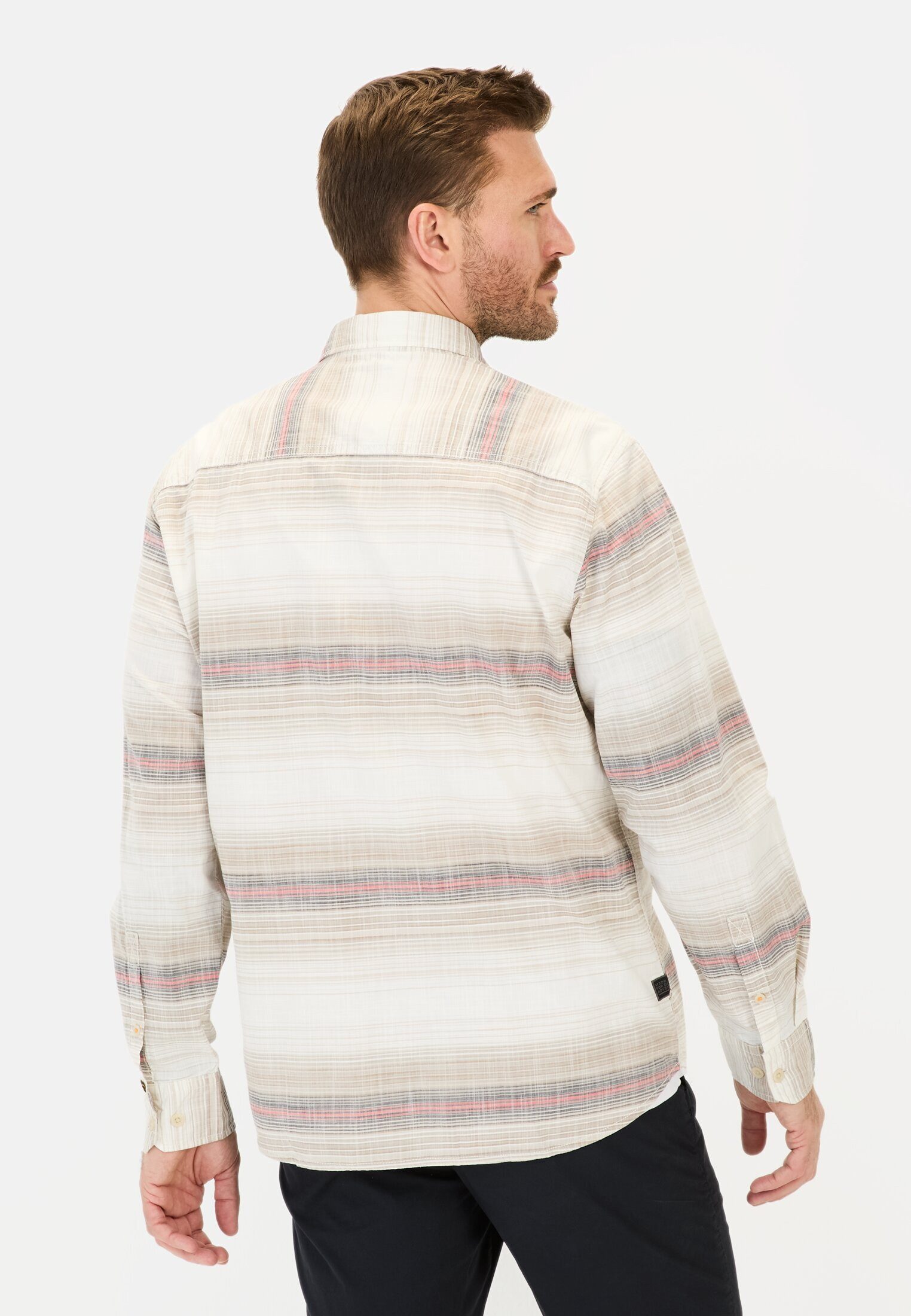 camel active Langarmhemd aus reiner Baumwolle günstig online kaufen