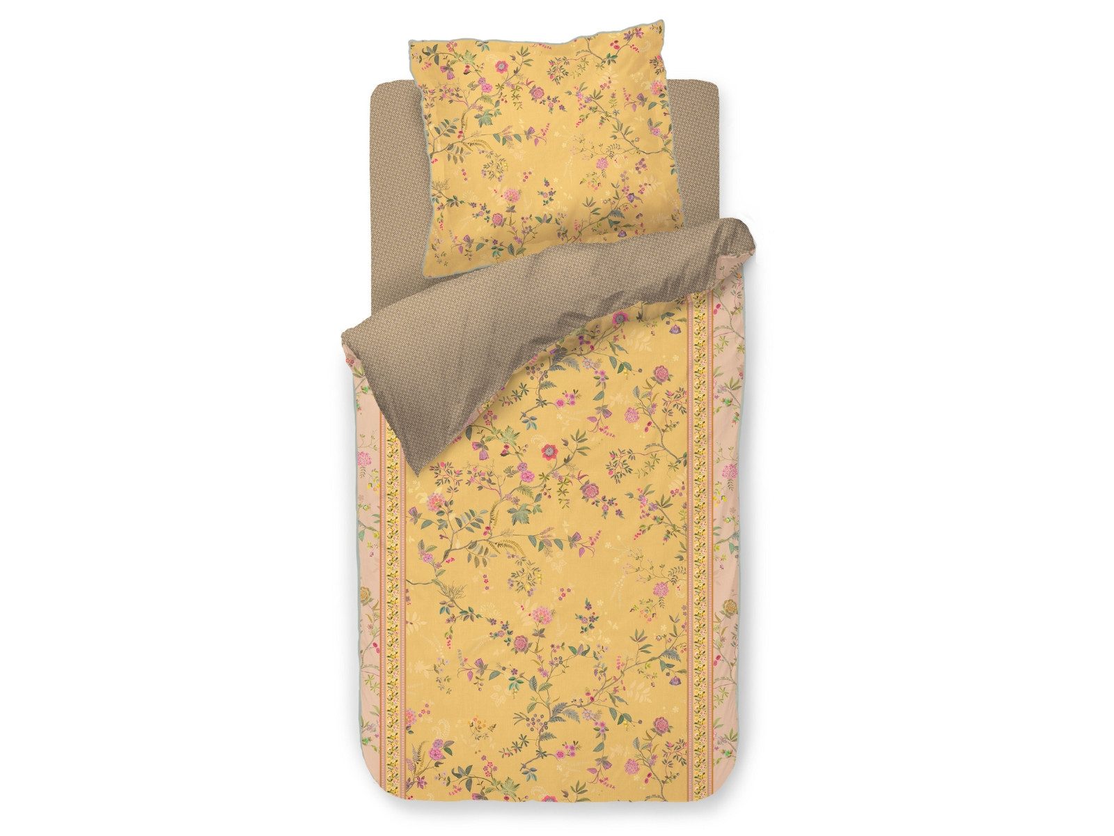 PiP Studio Bettwäsche Bodhi Flower Bettwäsche gelb 135x200cm (1 Stück)