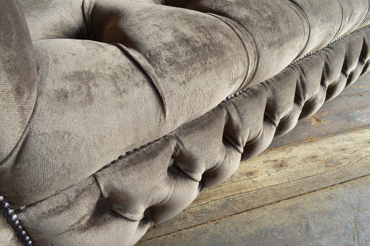 Couch Polster Rückenlehne Chesterfield Microfaser mit Original Sofa Neu, Chesterfield-Sofa Die Couchen Knöpfen. JVmoebel