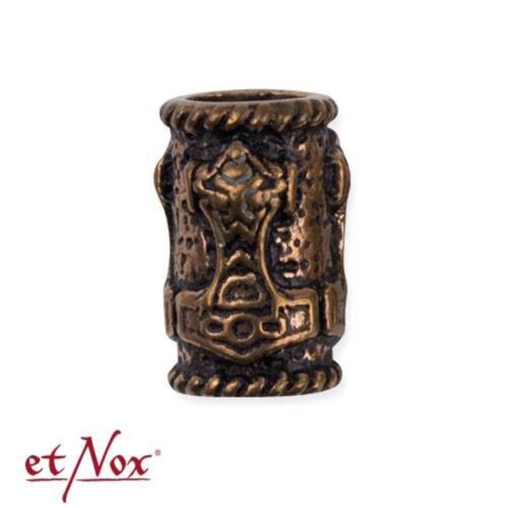 etNox Schleier Bartschmuck Wikinger: etNox Bartperle „Thors Hammer“ aus Bronze