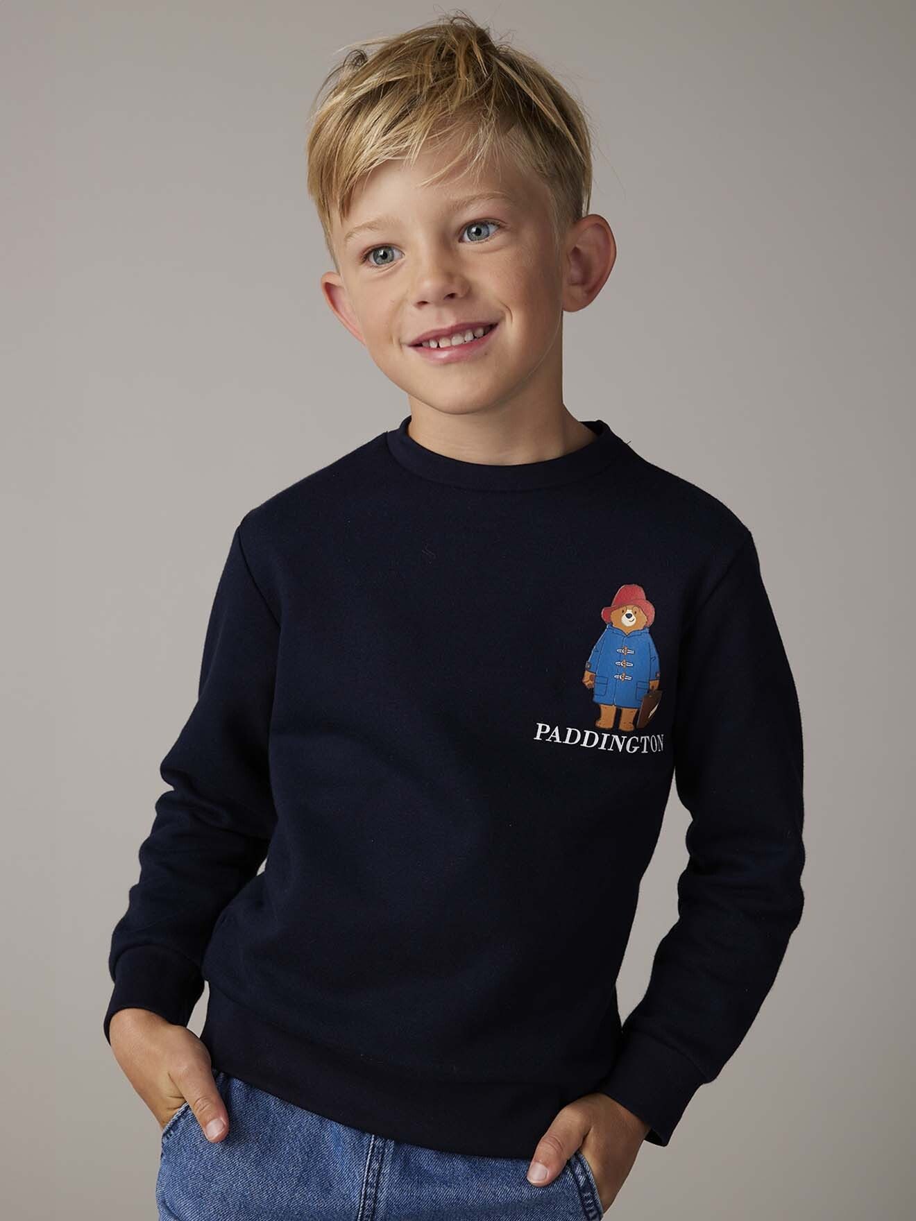 vertbaudet Fleecepullover Kinder Sweatshirt mit Bärenmotiv PADDINGTON