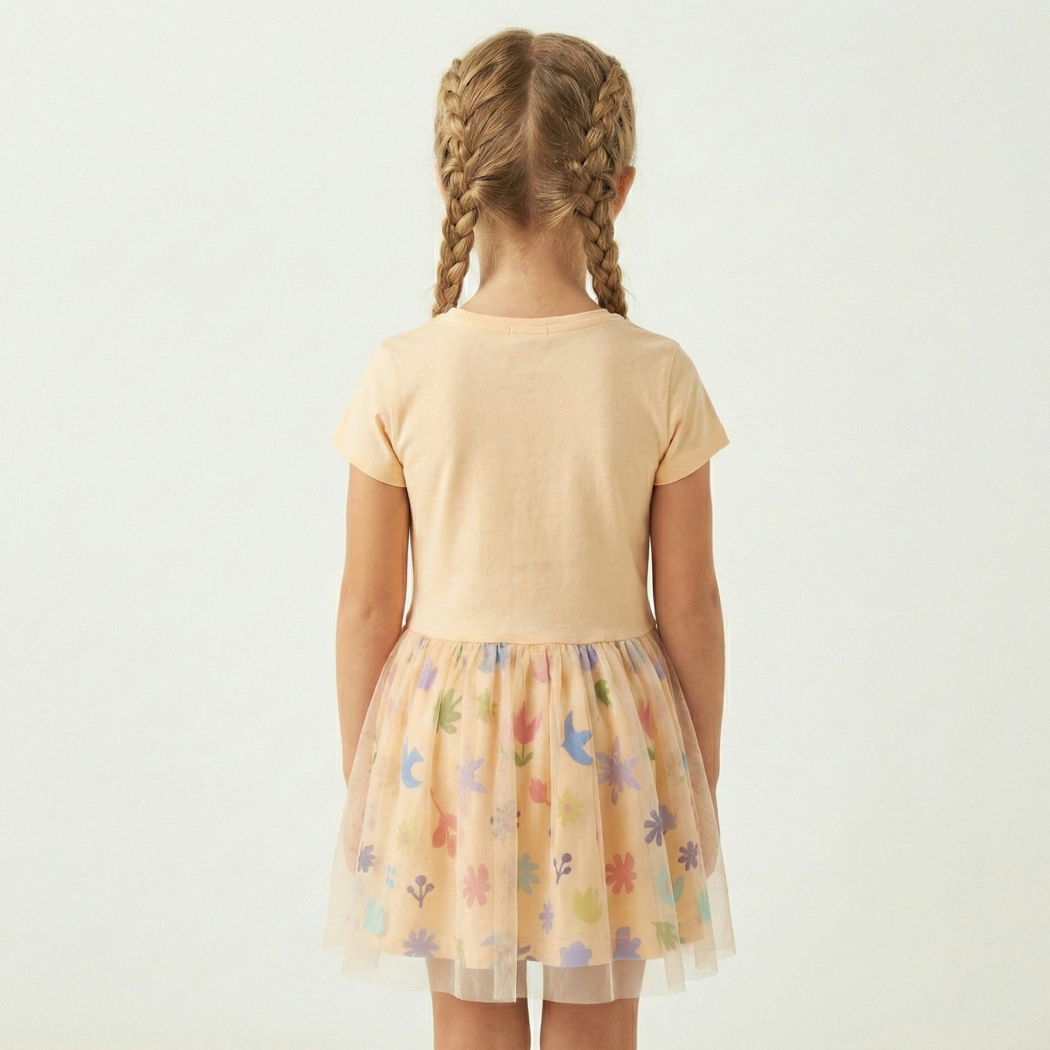 Disney Tüllkleid Disney Die Eiskönigin Elsa Anna Kinder Mädchen Sommerkleid Kleid 100% Baumwolle, Gr. 92 bis 128