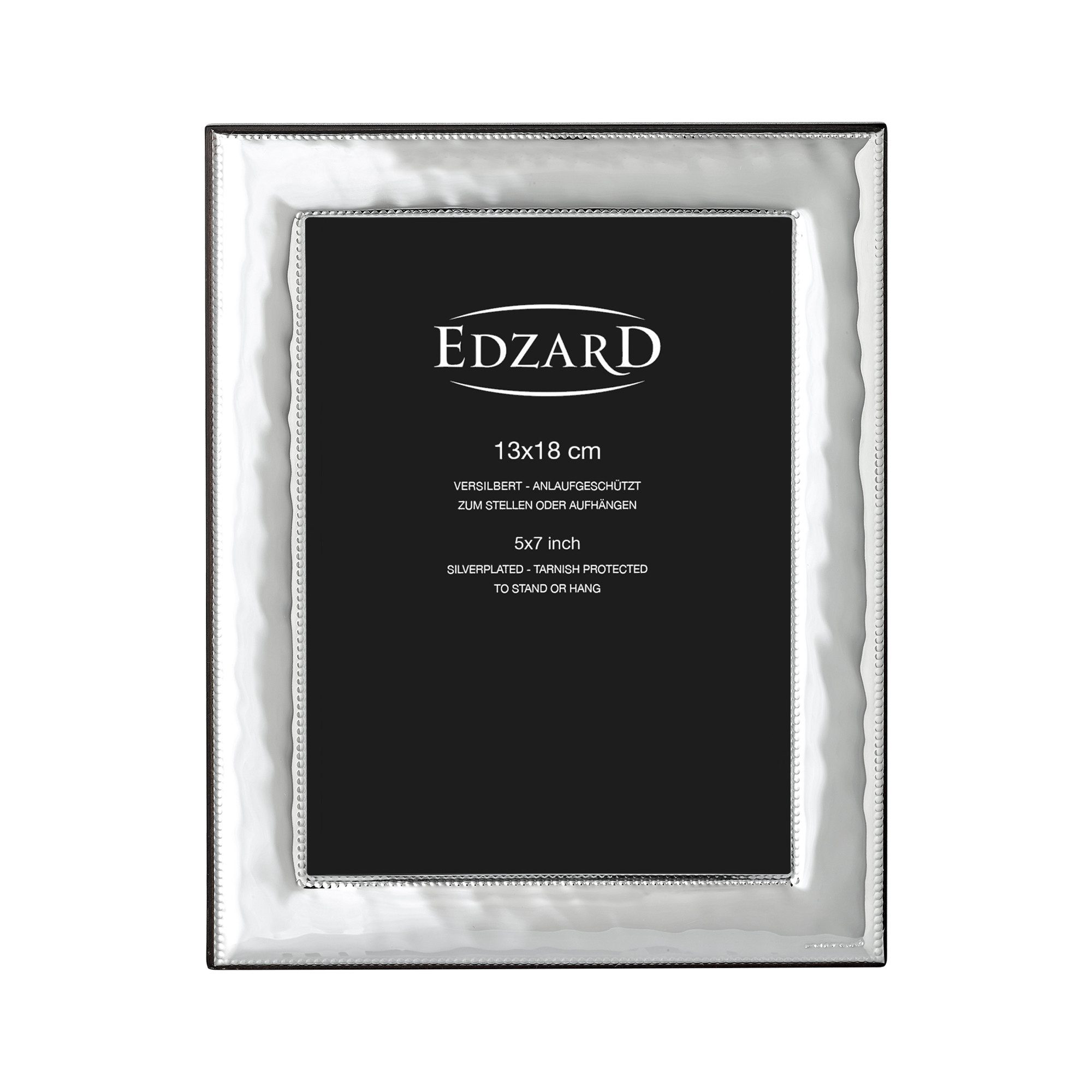 EDZARD Bilderrahmen Montella, für 1 Bilder, versilbert und anlaufgeschützt, für 13x18 cm Bilder, modern