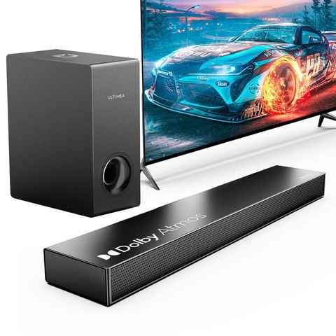 Ultimea Nova S50 2.1 Dolby Atmos Soundbar (190 W, BassMAX, 3D Surround Sound System für TV, PC Lautsprecher Heimkino)