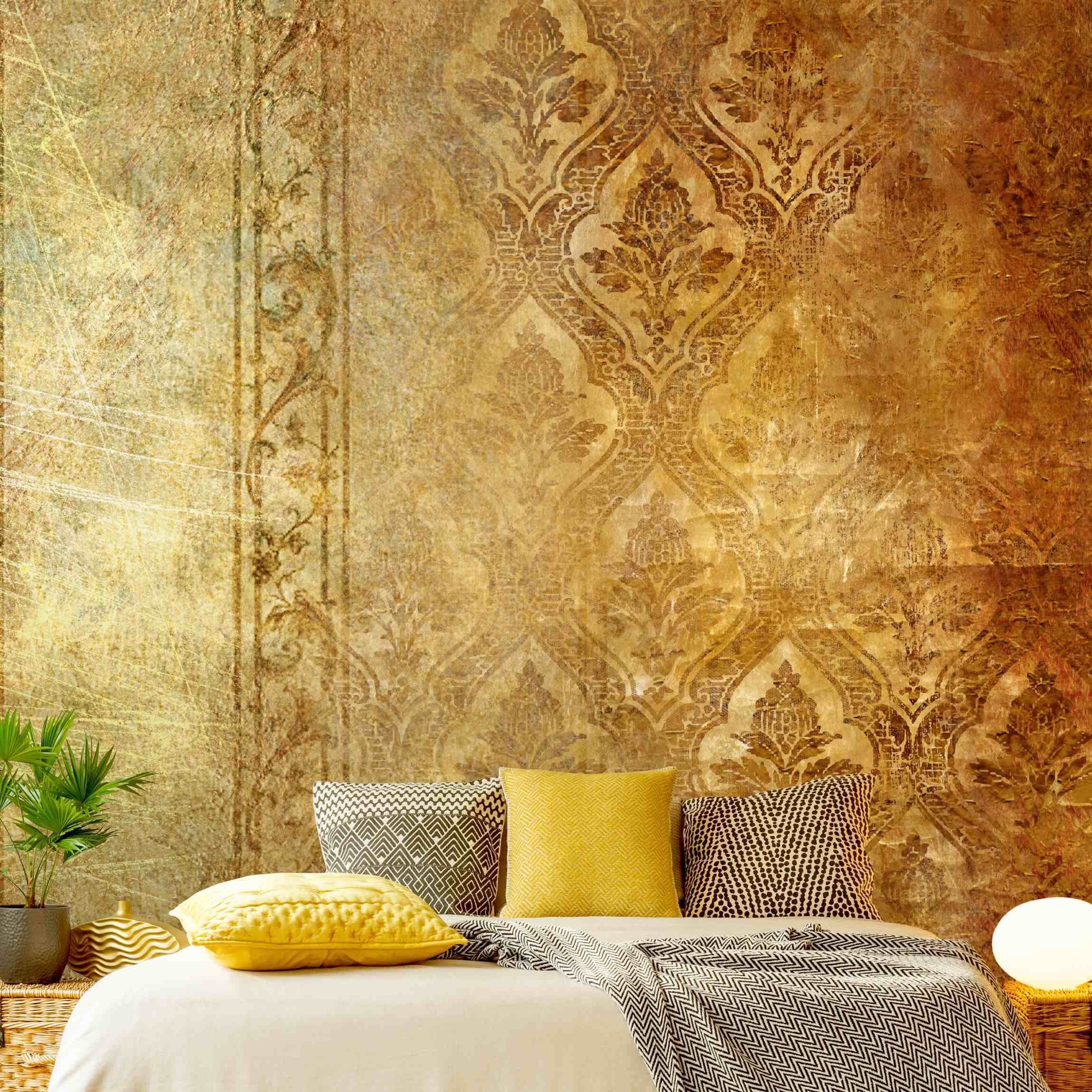 Bilderdepot24 Vliestapete Vintage Vintage Orientalisch Muster Shabby Ranken Wanddeko, Glatt, Matt, (Vliestapete inkl. Kleister oder selbstklebend), Wohnzimmer Schlafzimmer Küche Flur Fototapete Motivtapete Wandtapete