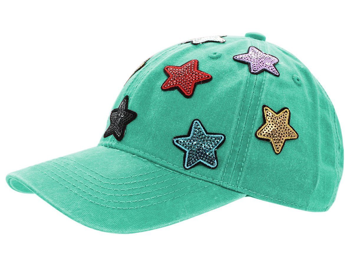 dy_mode Baseball Cap Damen Basecap mit Pailletten Kappe Baseball Cap Mütze Schirmmütze Bunte Pailletten Sternchen
