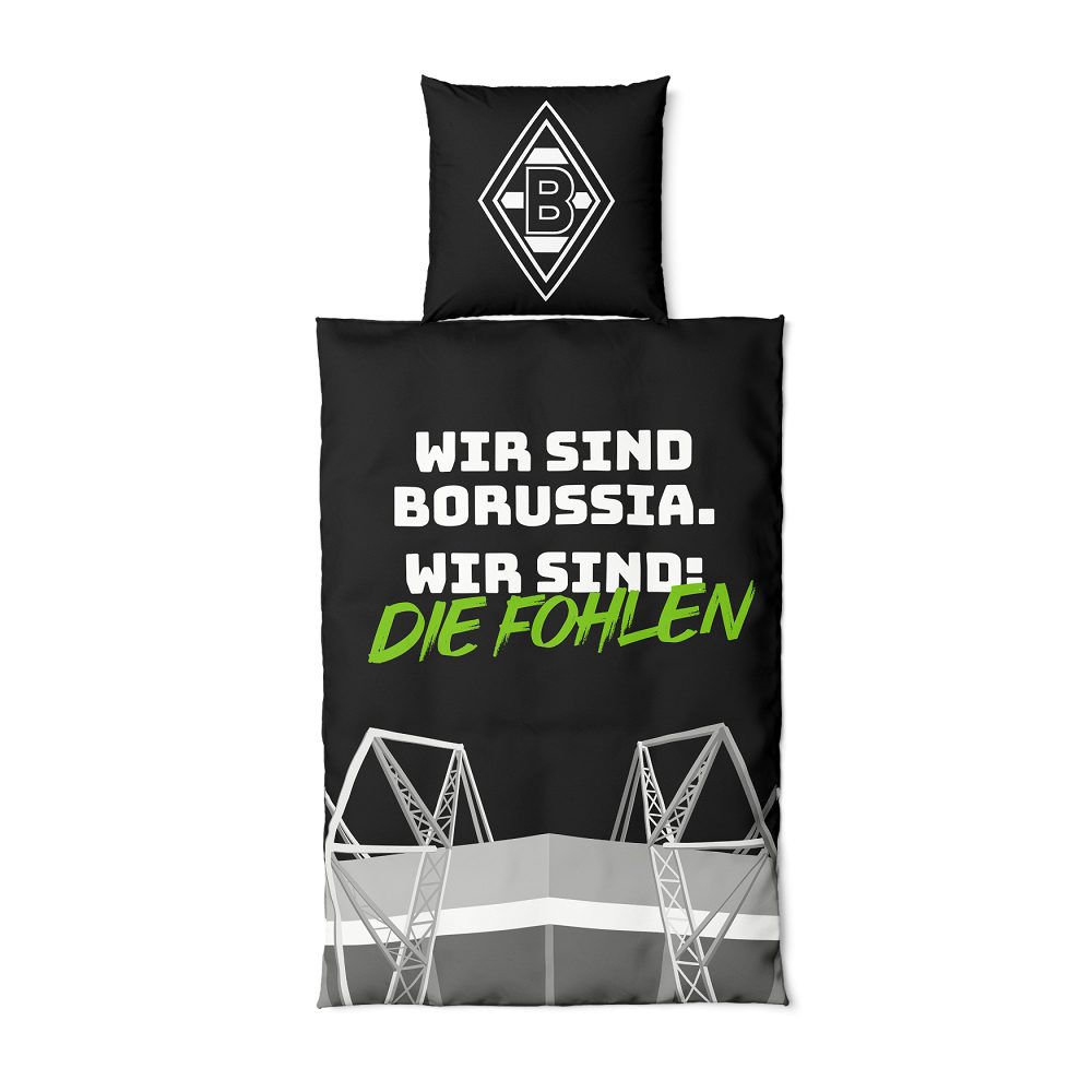 Borussia Mönchengladbach Wendebettwäsche "Glow in the Dark", Baumwolle