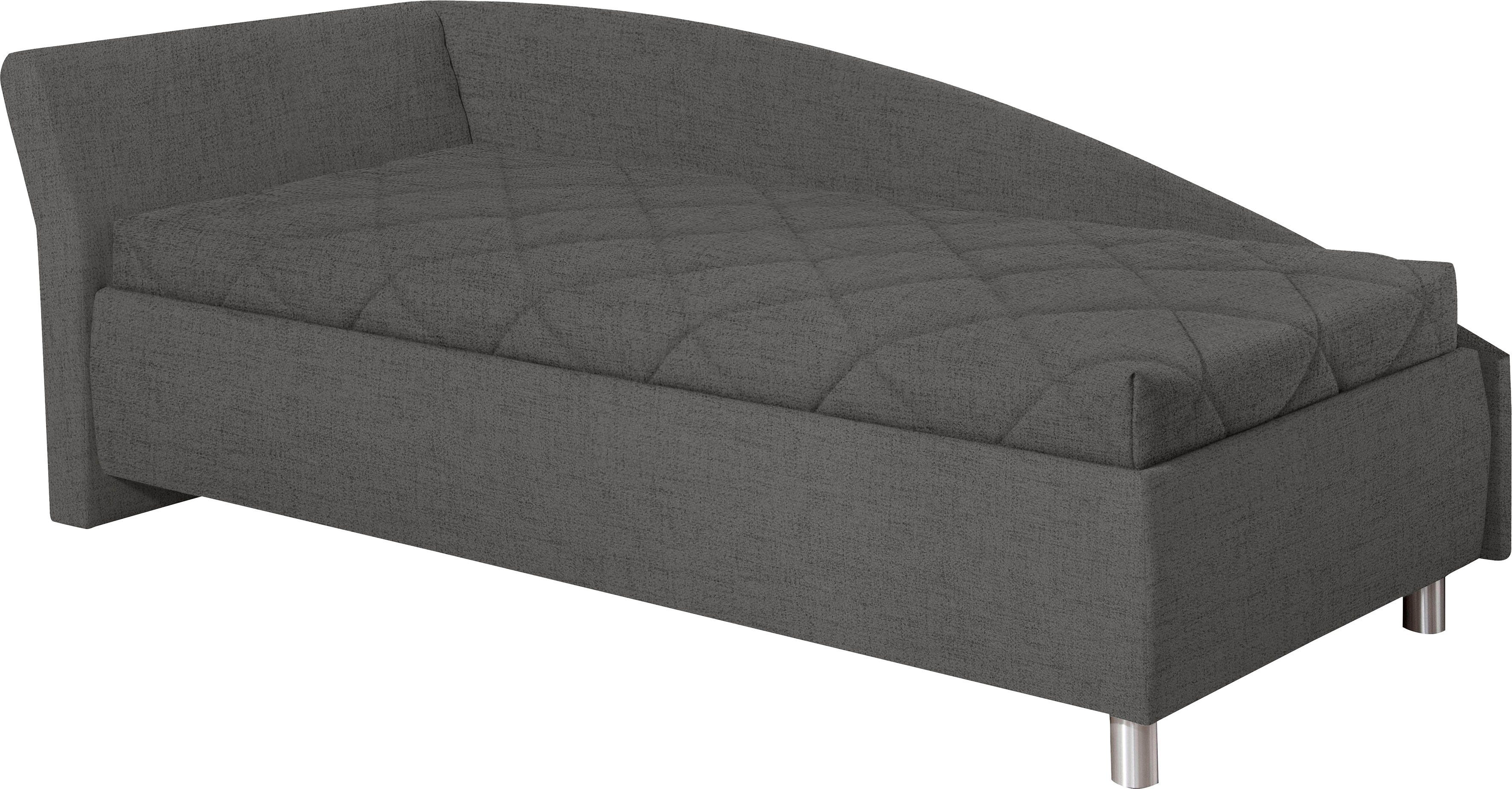 1 Bettkasten, Zierkissen-Set Stk. trendline 2 TMD 30x30cm Schlafsofa Stk. 39 ADA Lindsay, blaugrau aus: 40x40cm,