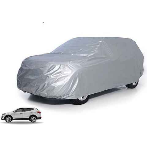 autogadget® Autoplane SUV Autoschutzhülle - Car Cover groß - Autoabdeckung Autoplane silber (Packung, 1-St), Antikratzsicht