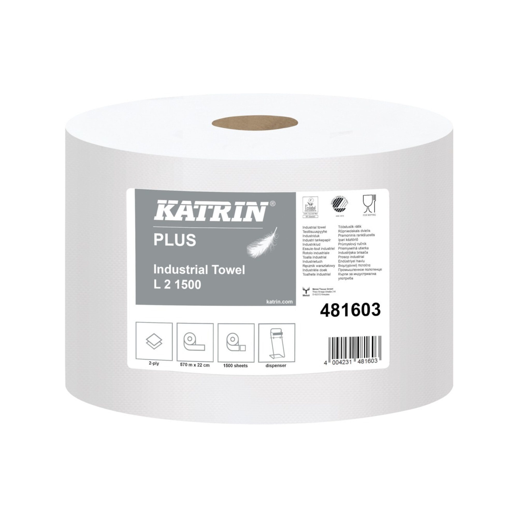KATRIN Schleifpapier KATRIN Putzpapier weiß 2lagig 22x38cm 1500Blatt 2 Stk