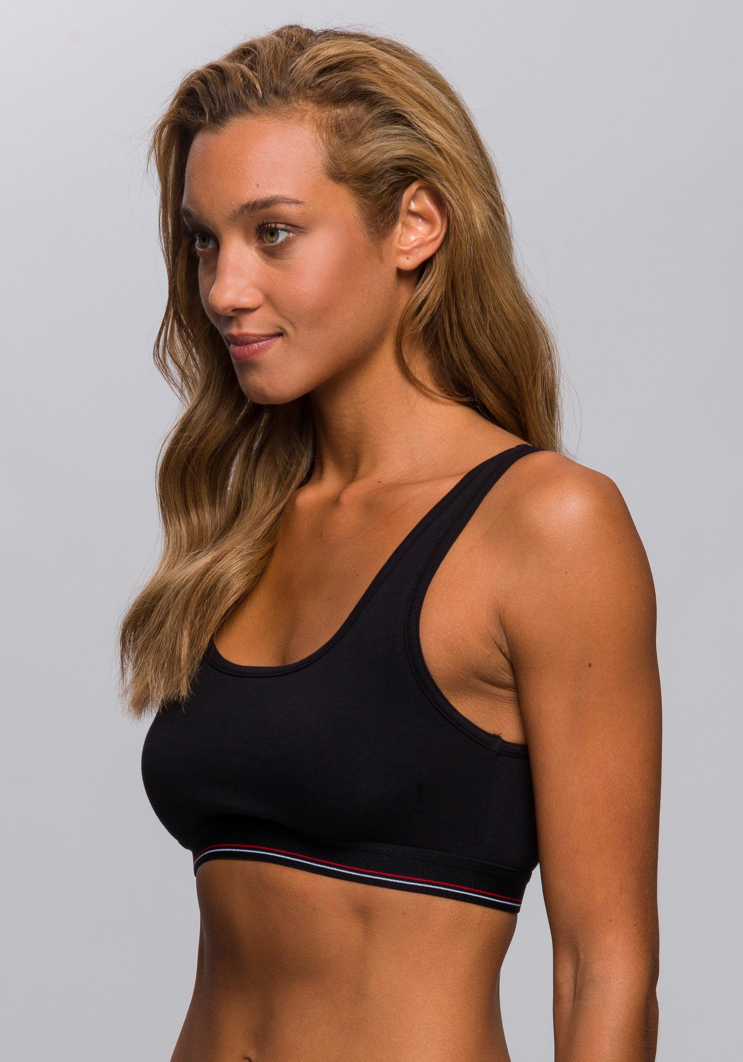 H.I.S Bustier (2 Stück) aus elastischer Baumwoll-Qualität