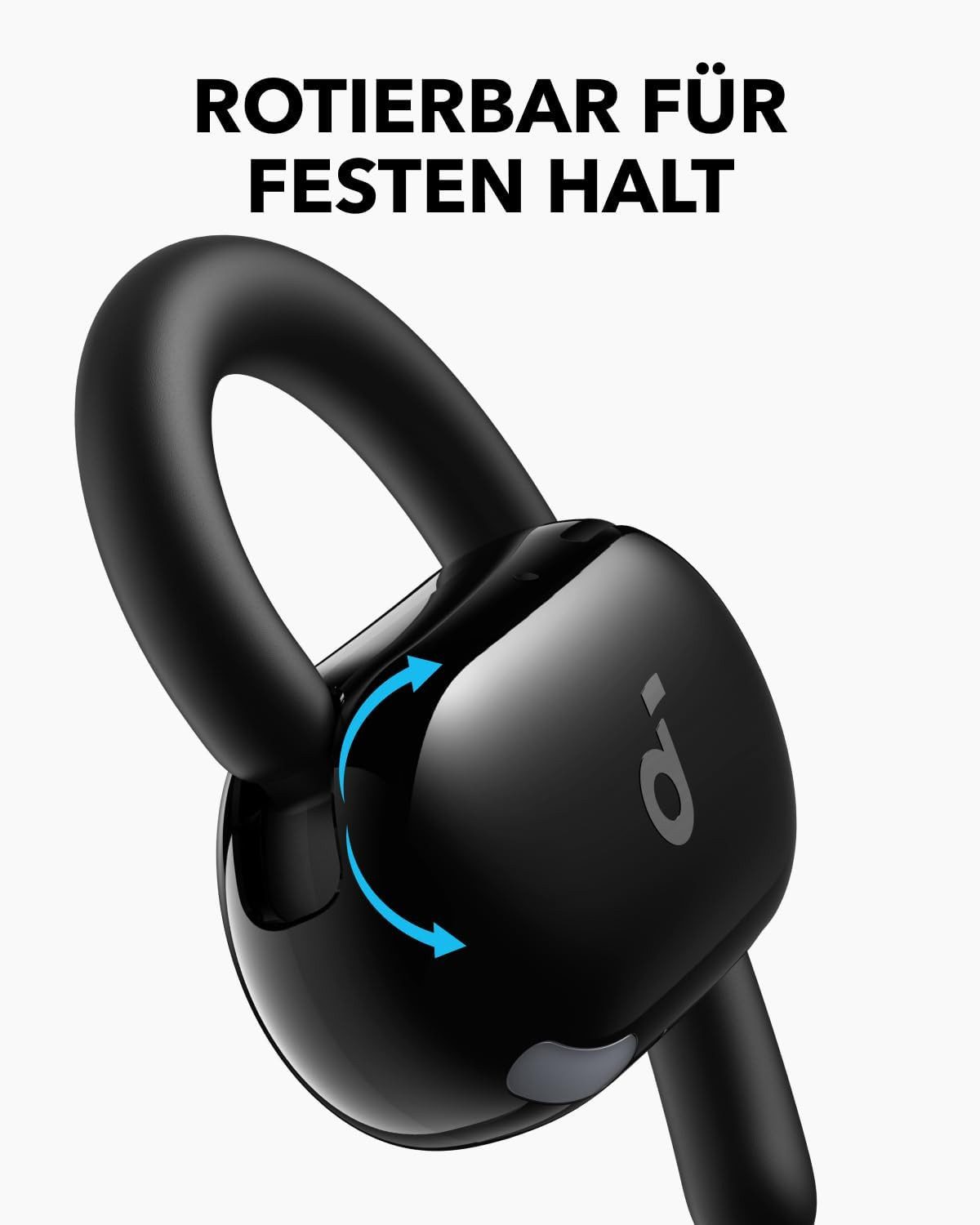 Anker soundcore by Anker V20i verstellbare Ohrhaken, BT 5.4 Open-Ear-Kopfhörer (Google Assistant, Siri, KI-gestützte Geräuschunterdrückung, BassUp™-Technologie) – Bild 3 von 5