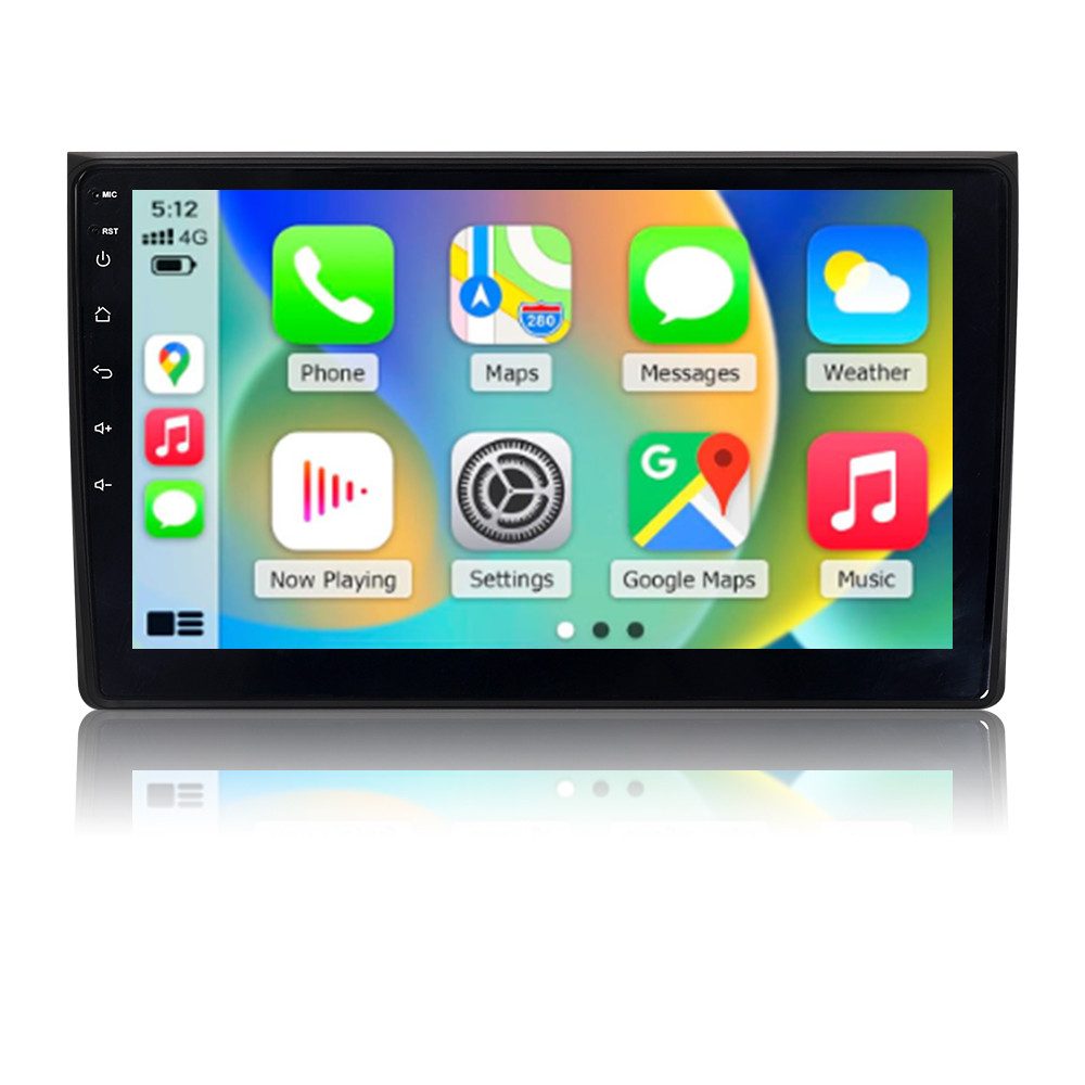 A-Sure DAB+ CarPlay Für Audi A4 S4 RS4 B6 B7 SEAT EXEO GPS SWC RDS Autoradio (Digitalradio (DAB), FM, Carplay Android Auto Bluetooth EQ USB GPS Navi WIFI Touchscreen)