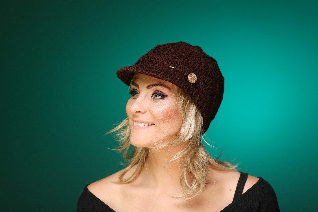 DanCarol Schiebermütze DC-W-416-Schicke Strickmütze mit Rautenmuster günstig online kaufen