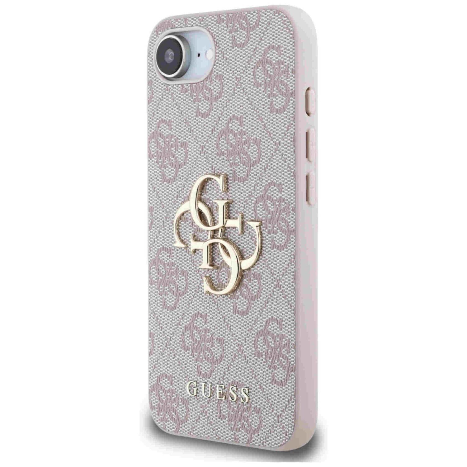 Guess Smartphone-Hülle Guess Apple iPhone 16e 4G Big Logo Schutzhülle Case Etui Rosa