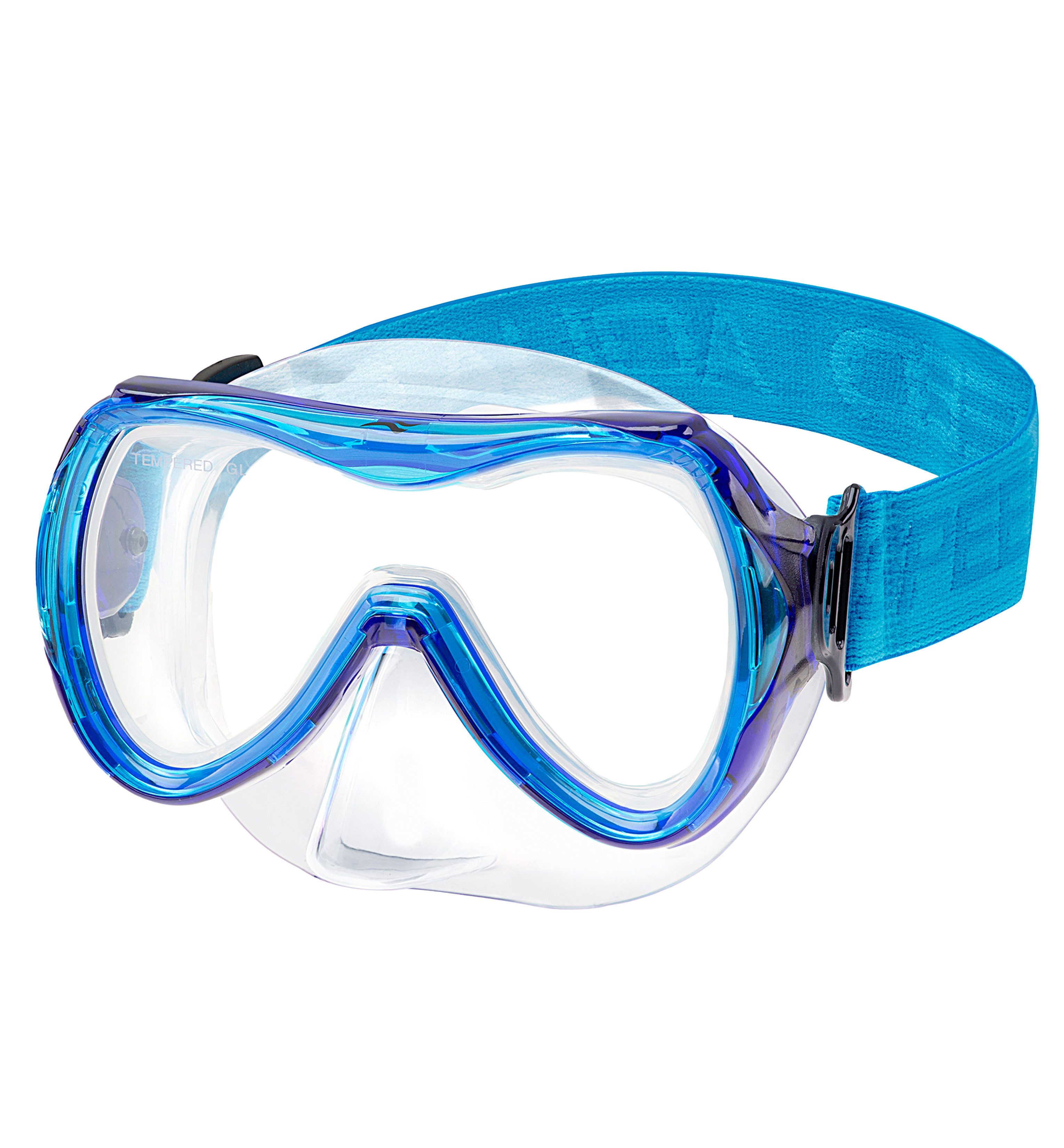 Aqua Speed Schnorchel ALIZE FS Tauchmaske für Kinder Kindertauchmaske Stoffband (Sicher, Bequem und Perfekt für Kleine Unterwasser-Abenteurer), Taucherbrille Kind Stoff-Kopfband Einzellinse
