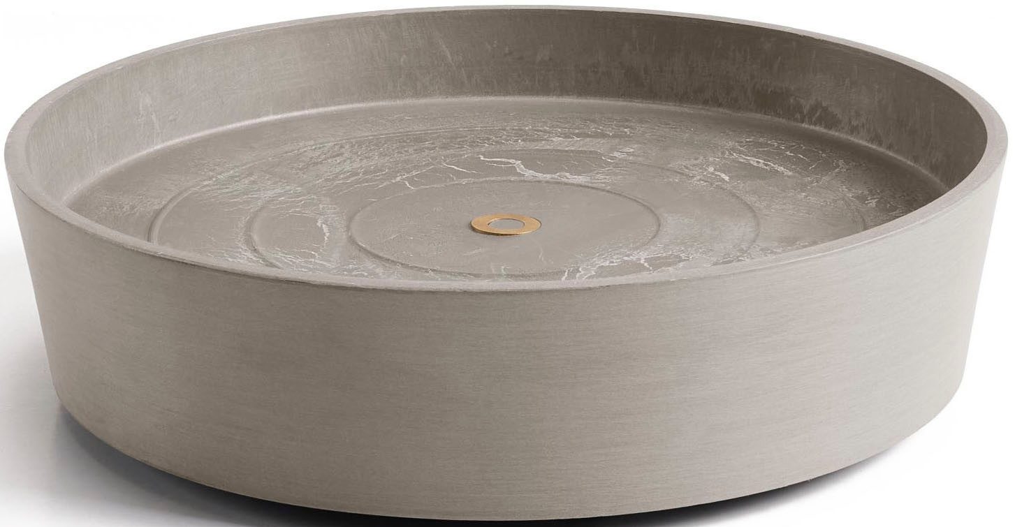 ECOPOTS Blumentopfuntersetzer SAUCER WHEELS Taupe, BxTxH: 34,1x34,1x9 cm