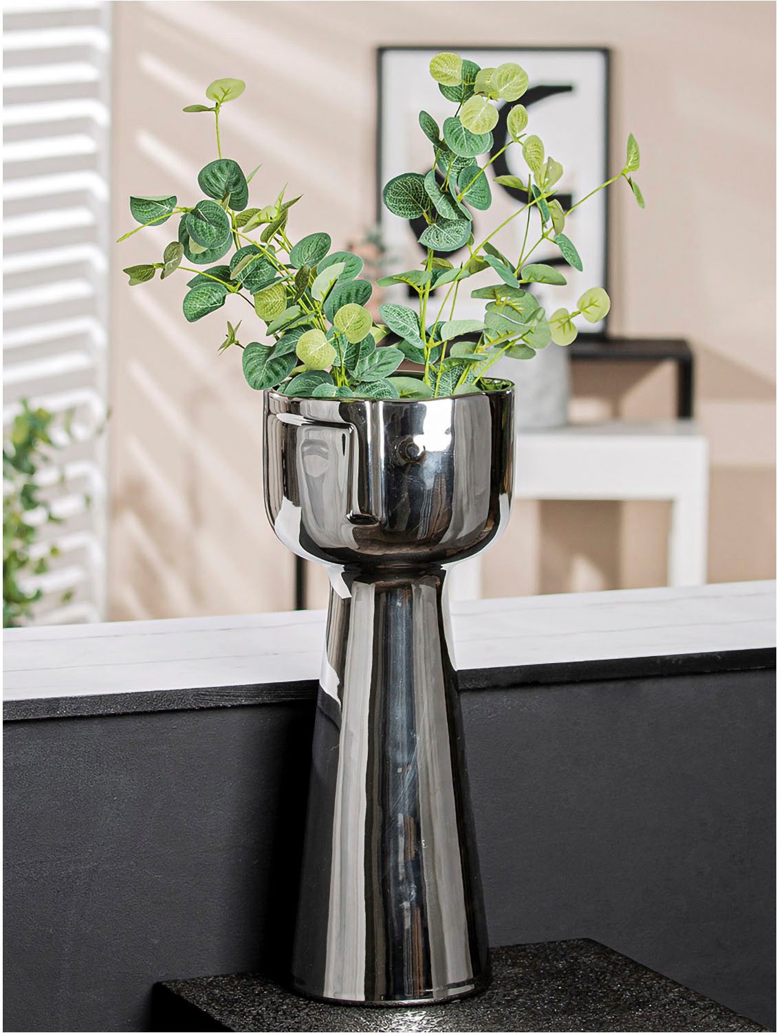 GILDE Bodenvase Gesichtsvase Pokal "Viso" (1 günstig online kaufen