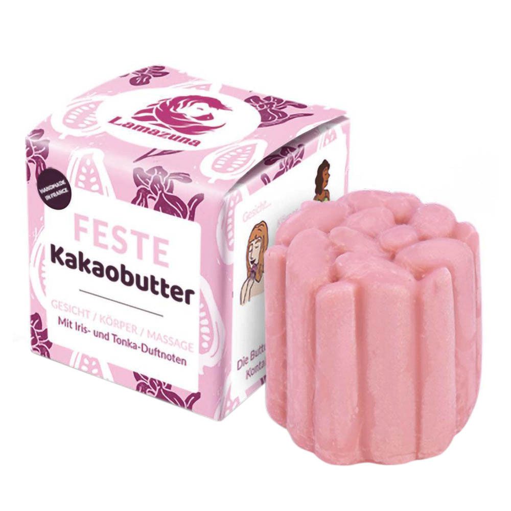 Lamazuna Körperbutter Feste Kakaobutter - Pink, Iris & Tonka 54ml