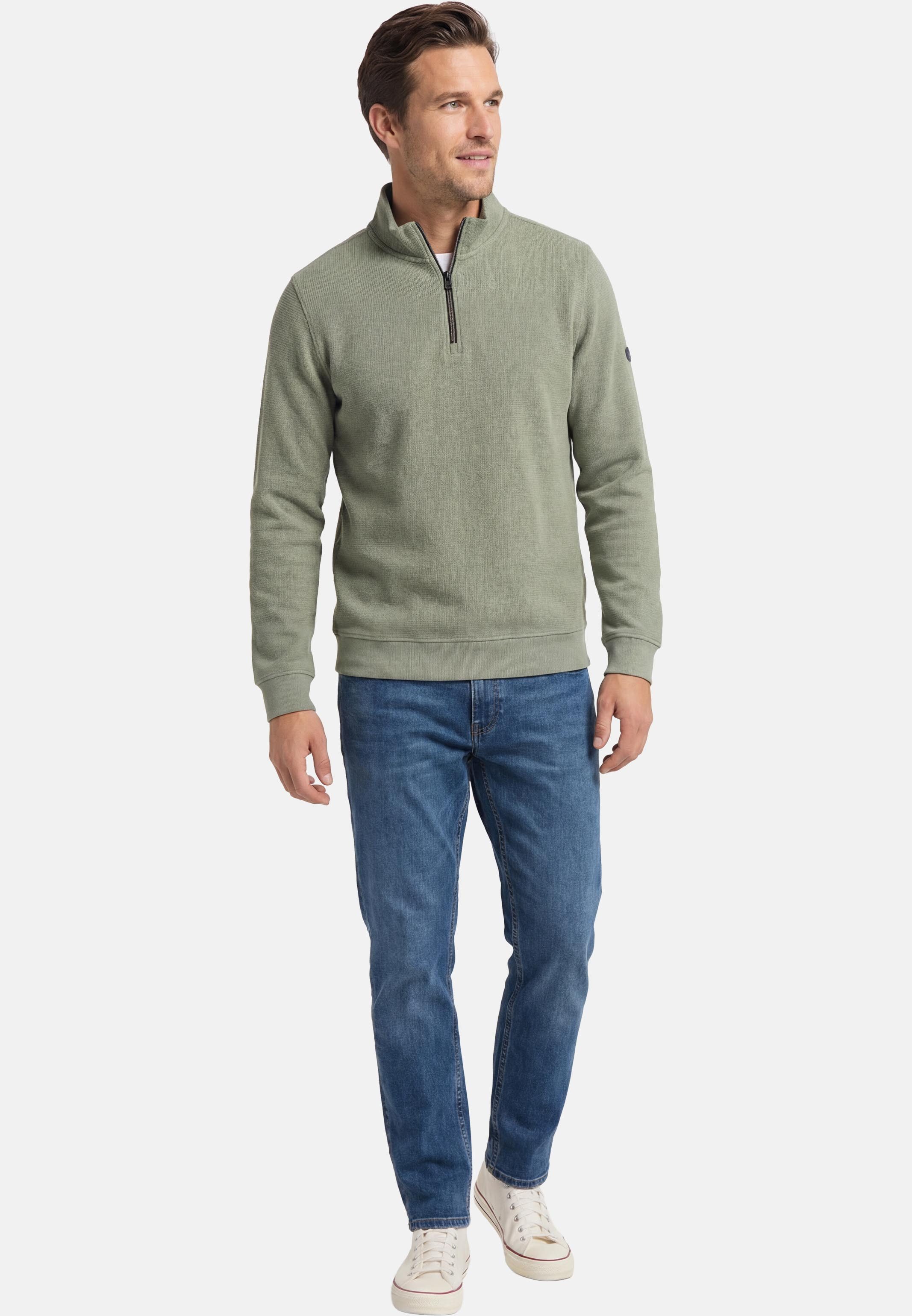 Redmond Strickpullover Basic (1-tlg) Troyer - Baumwolle - Atmungsaktiv - Troyer Kragen, sportlicher Stil