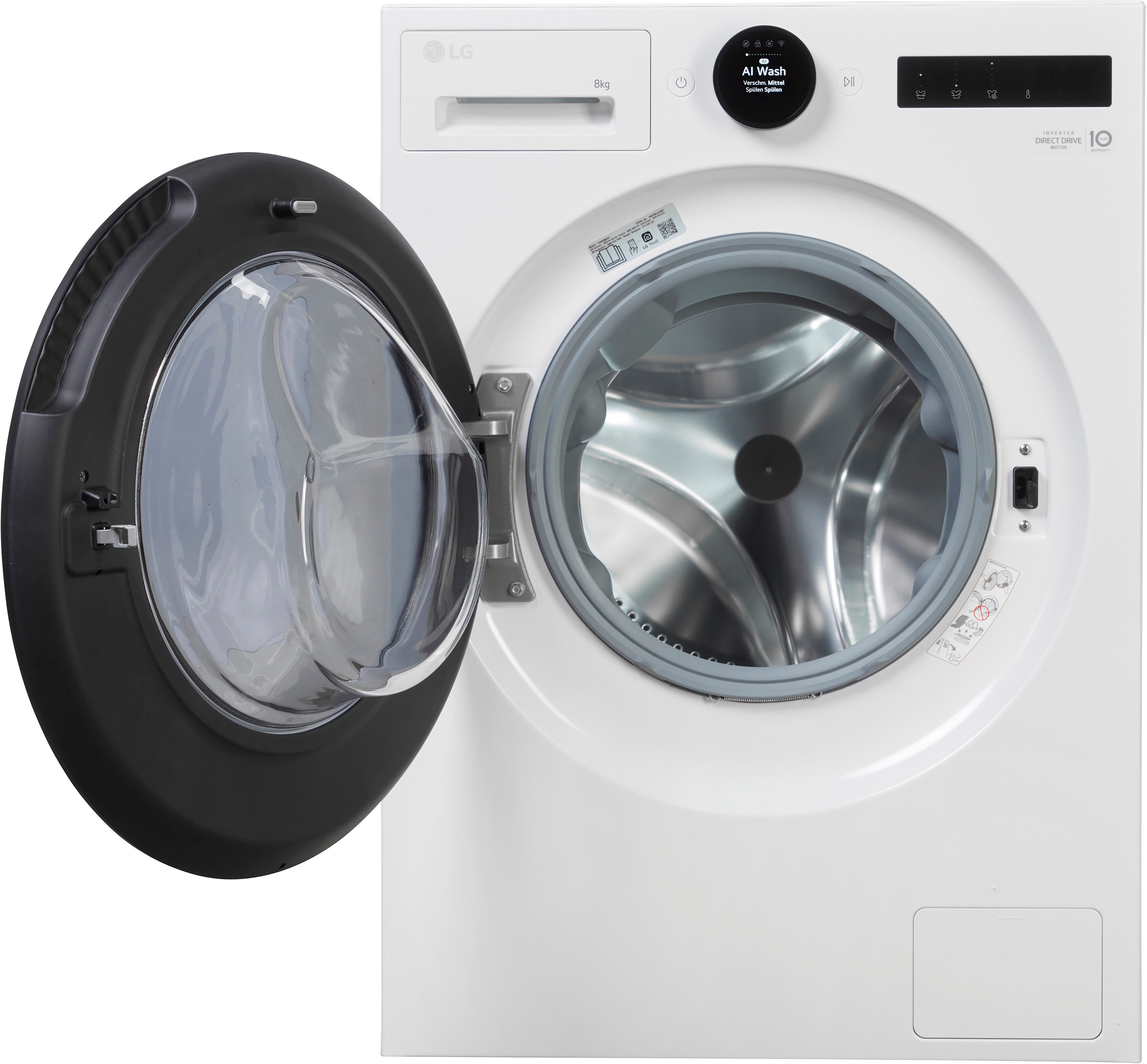 LG Waschmaschine F4WX808YC, 8 kg, 1400 U/min